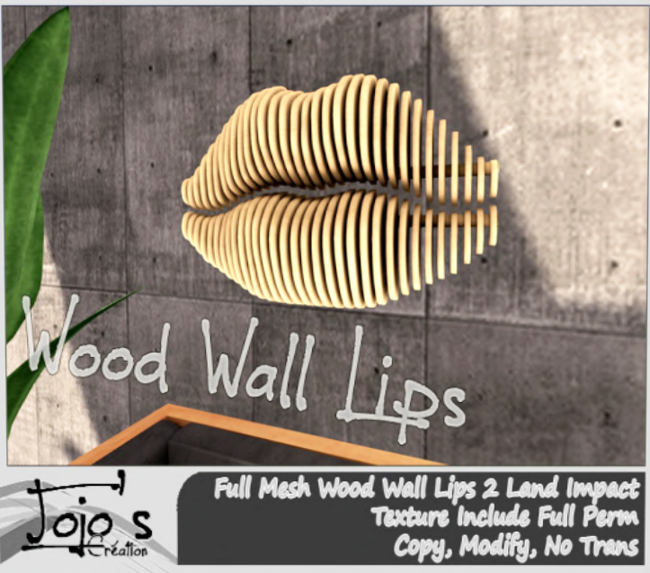 JoJo’s Creation – Wood Wall Lips & TV Stand