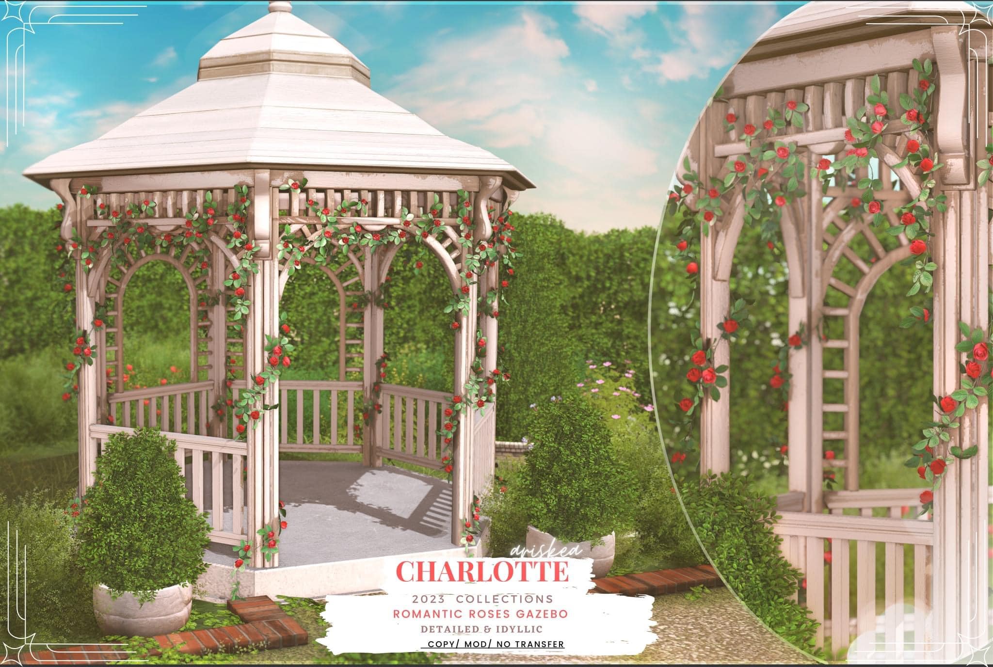 Ariskea – Charlotte Romantic Roses Gazebo