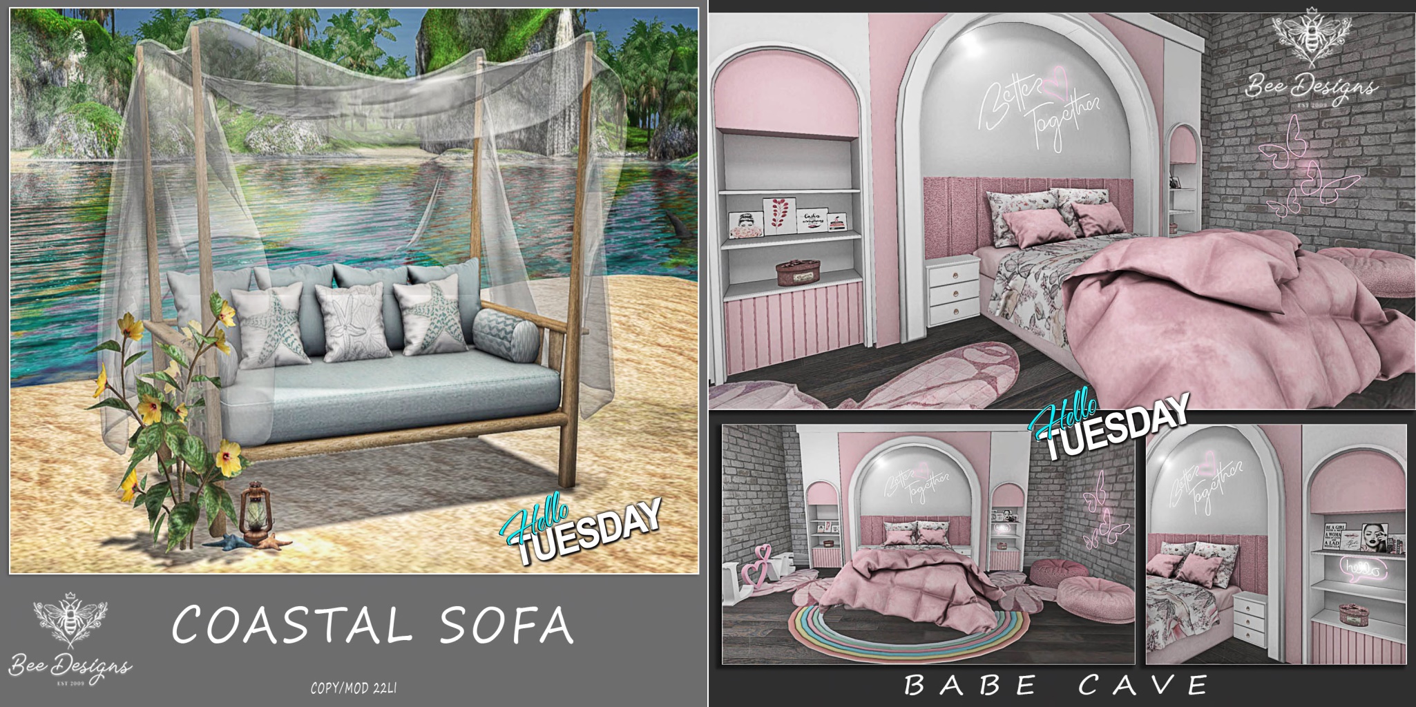 Bee Designs – Coastal Sofa & Babe Cave