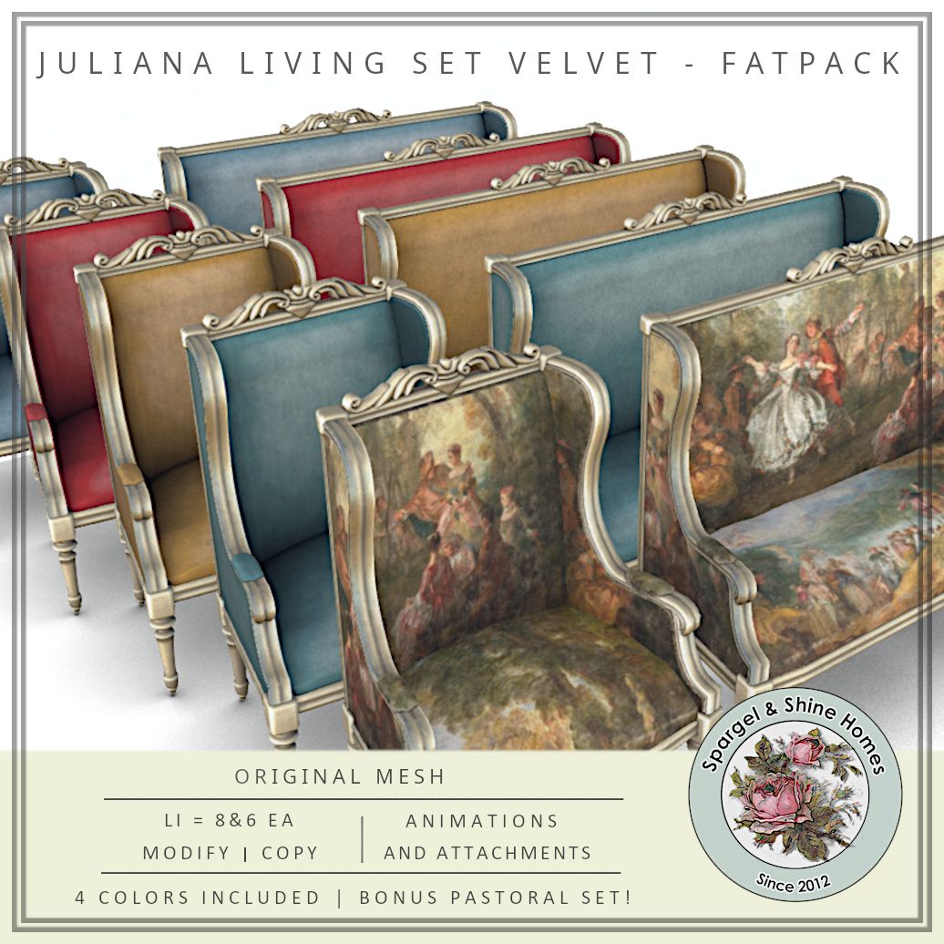 Spargel & Shine – Juliana Living Set – Velvet & Juliana Oval Mirror