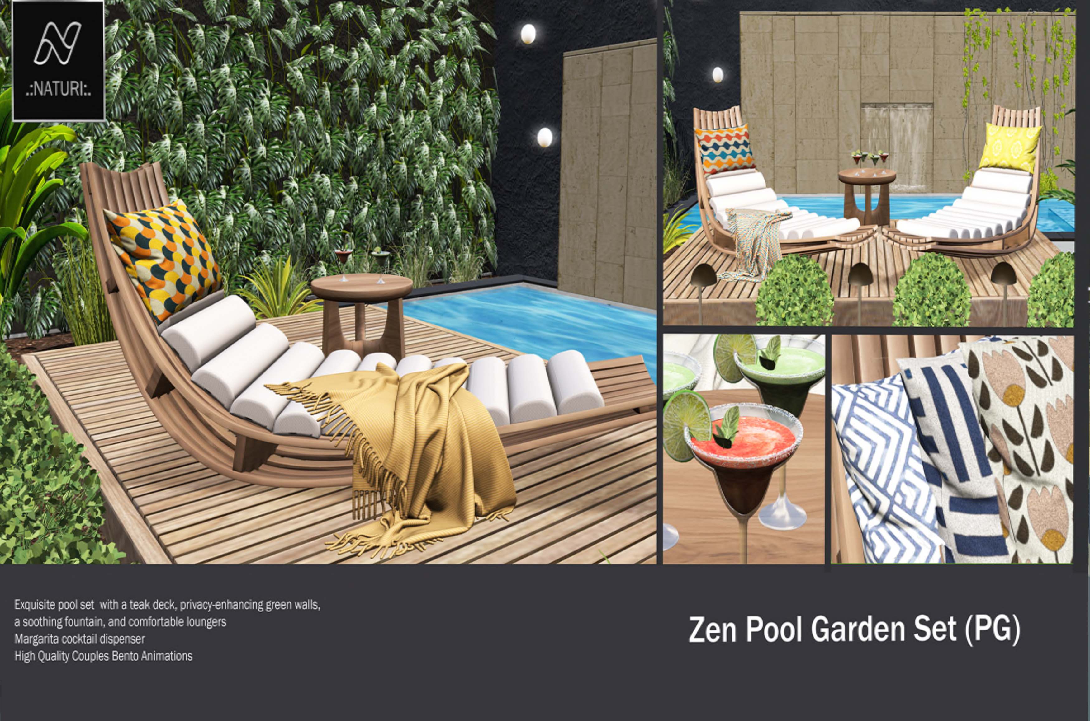 Naturi – Zen Pool Garden Set