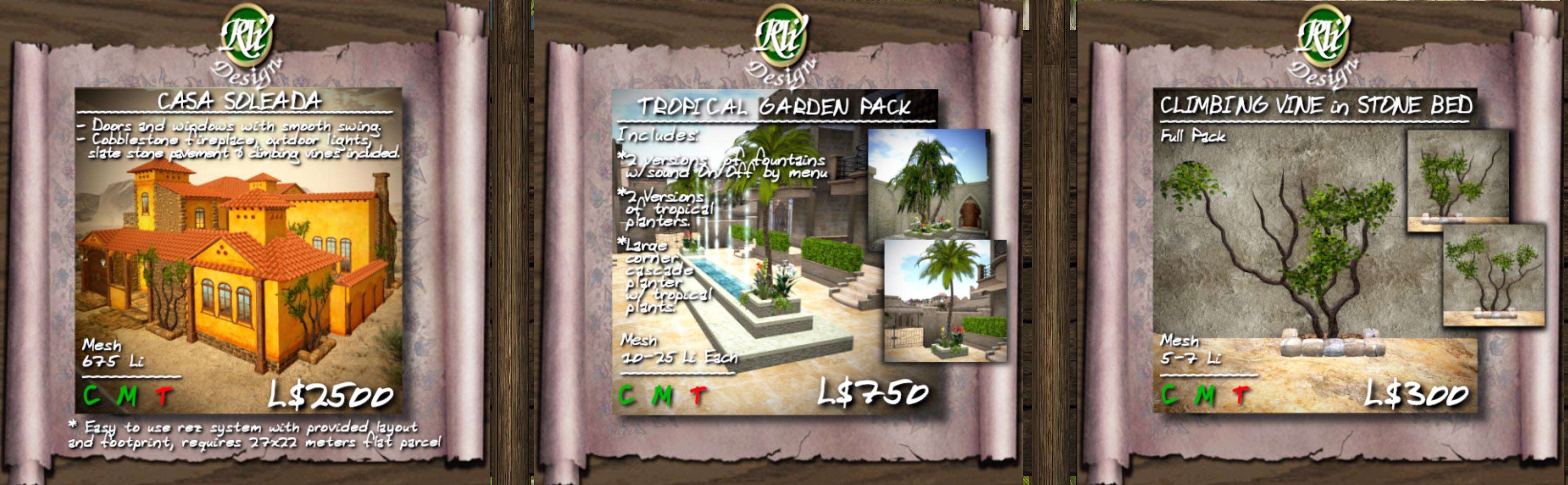 RVI Design – Casa Soleada, Tropical Garden Pack, & Climbing Vine In Stone Bed