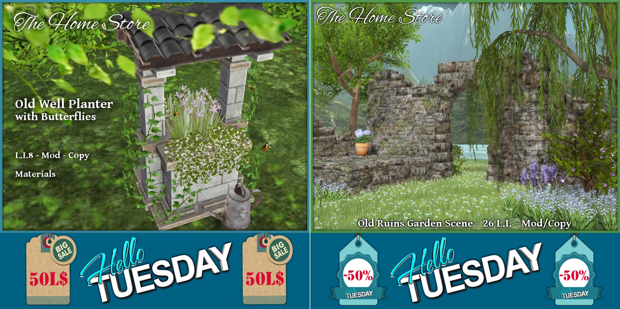 The Home Store – Old Well Planter & Old Ruins Garden