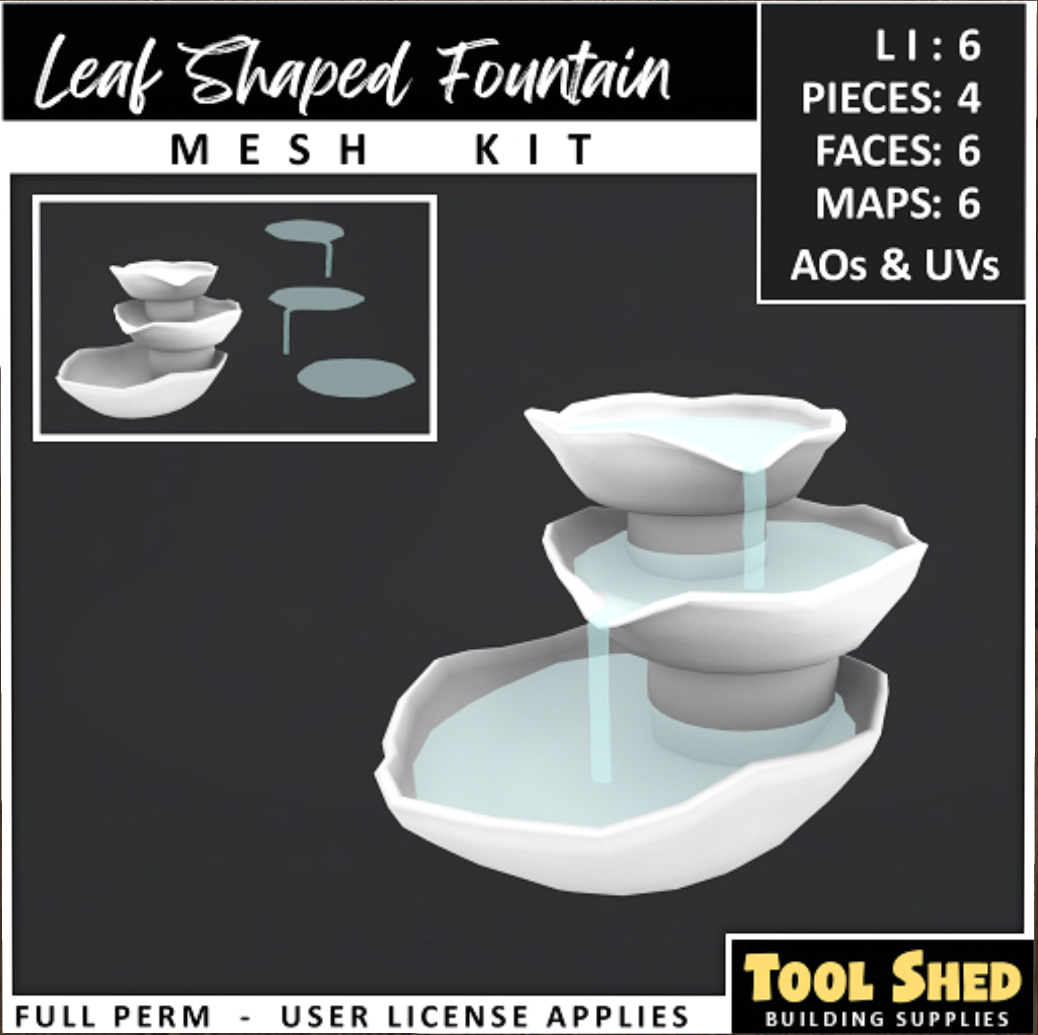 Tool Shed – Leaf-Shaped Fountain