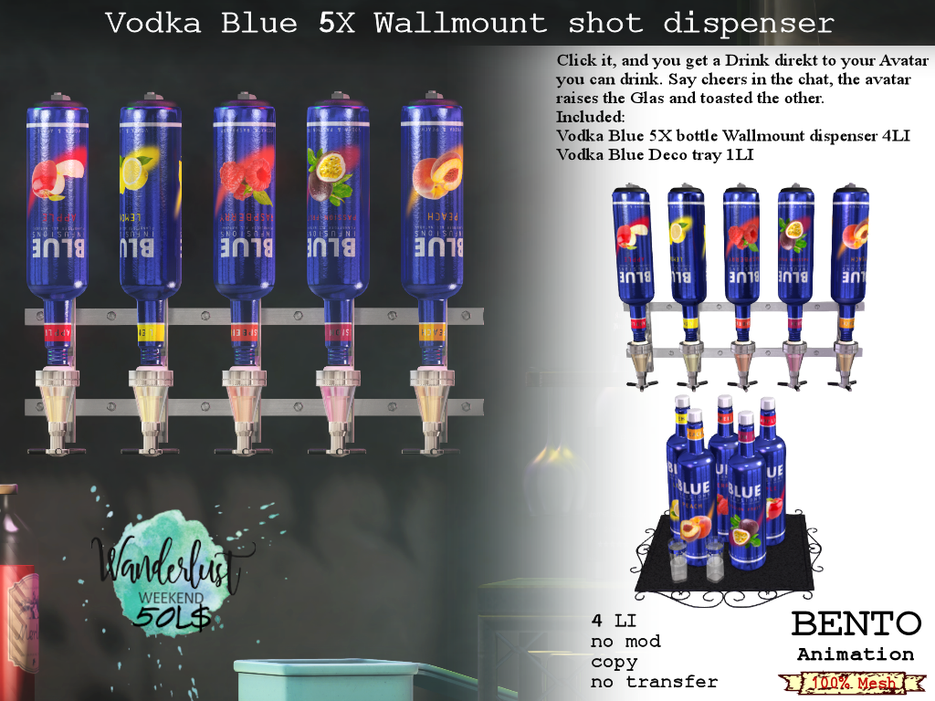 No. 59 – Vodka Blue 5X Wallmount