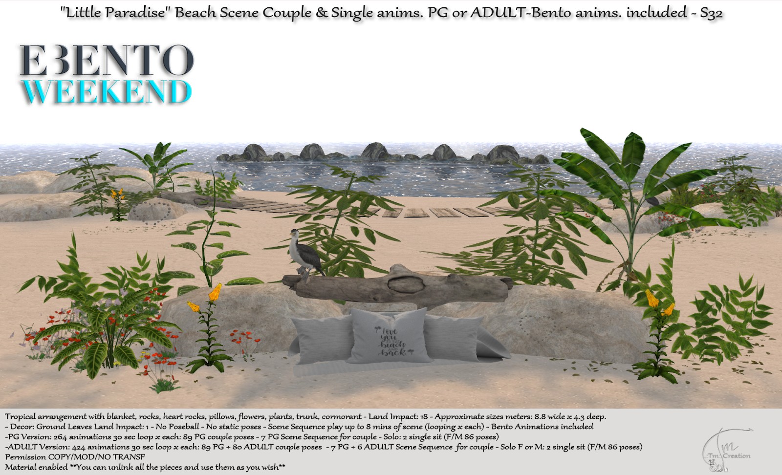 TM Creation – “Little Paradise” Beach Scene