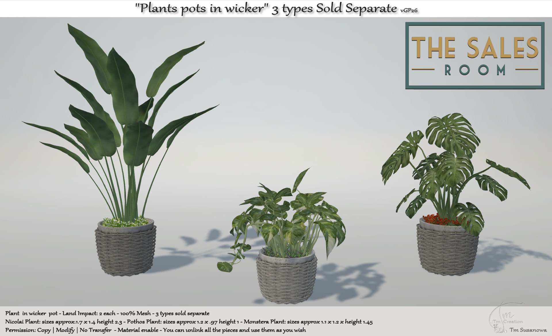 TM Creation – “Plant Pot in Wicker”