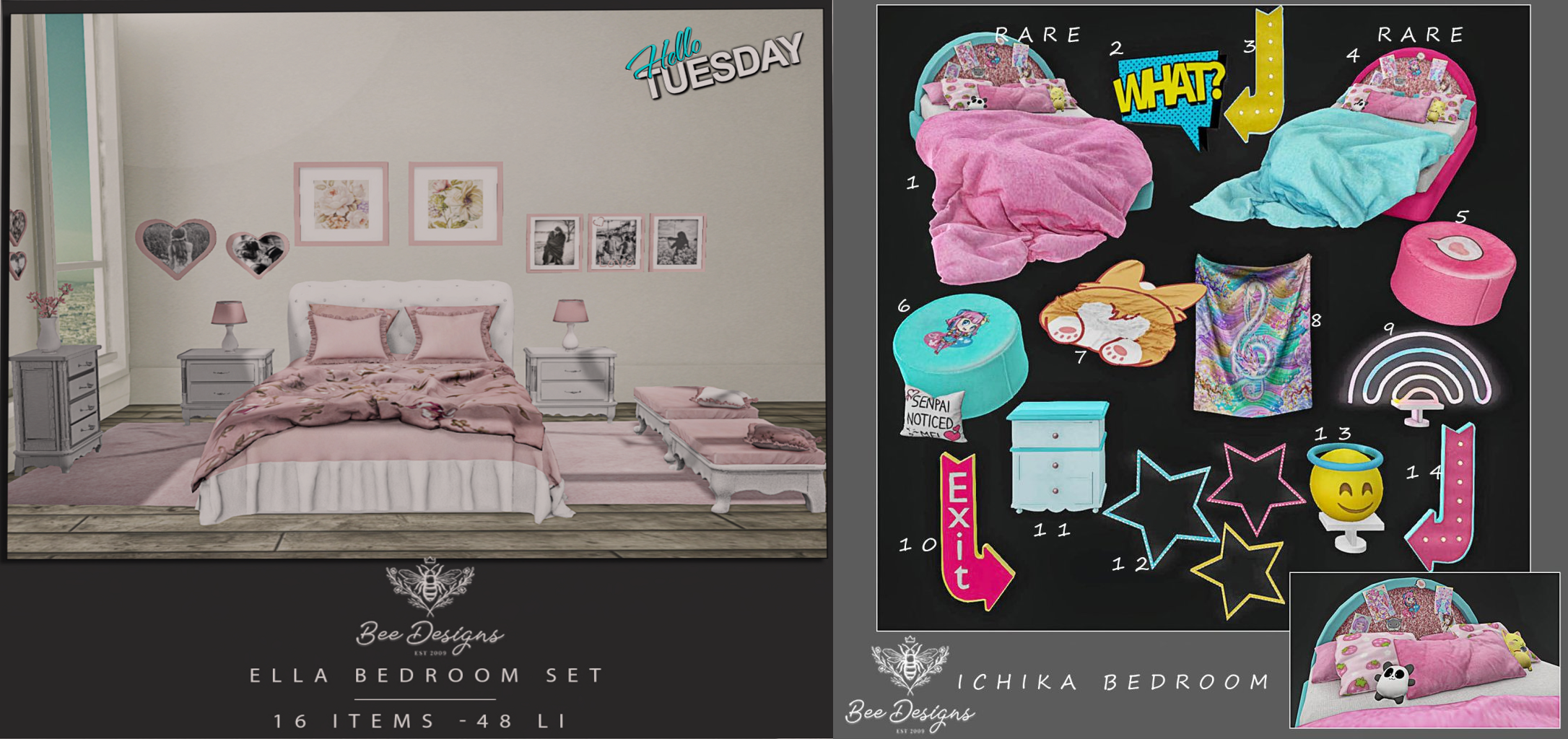 Bee Designs – Ella Bedroom Set & Ichika Bedroom