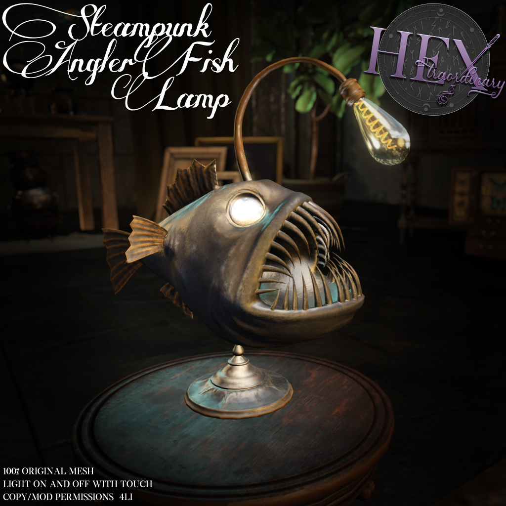 HEXtraordinary – Steampunk Angler Fish Lamp