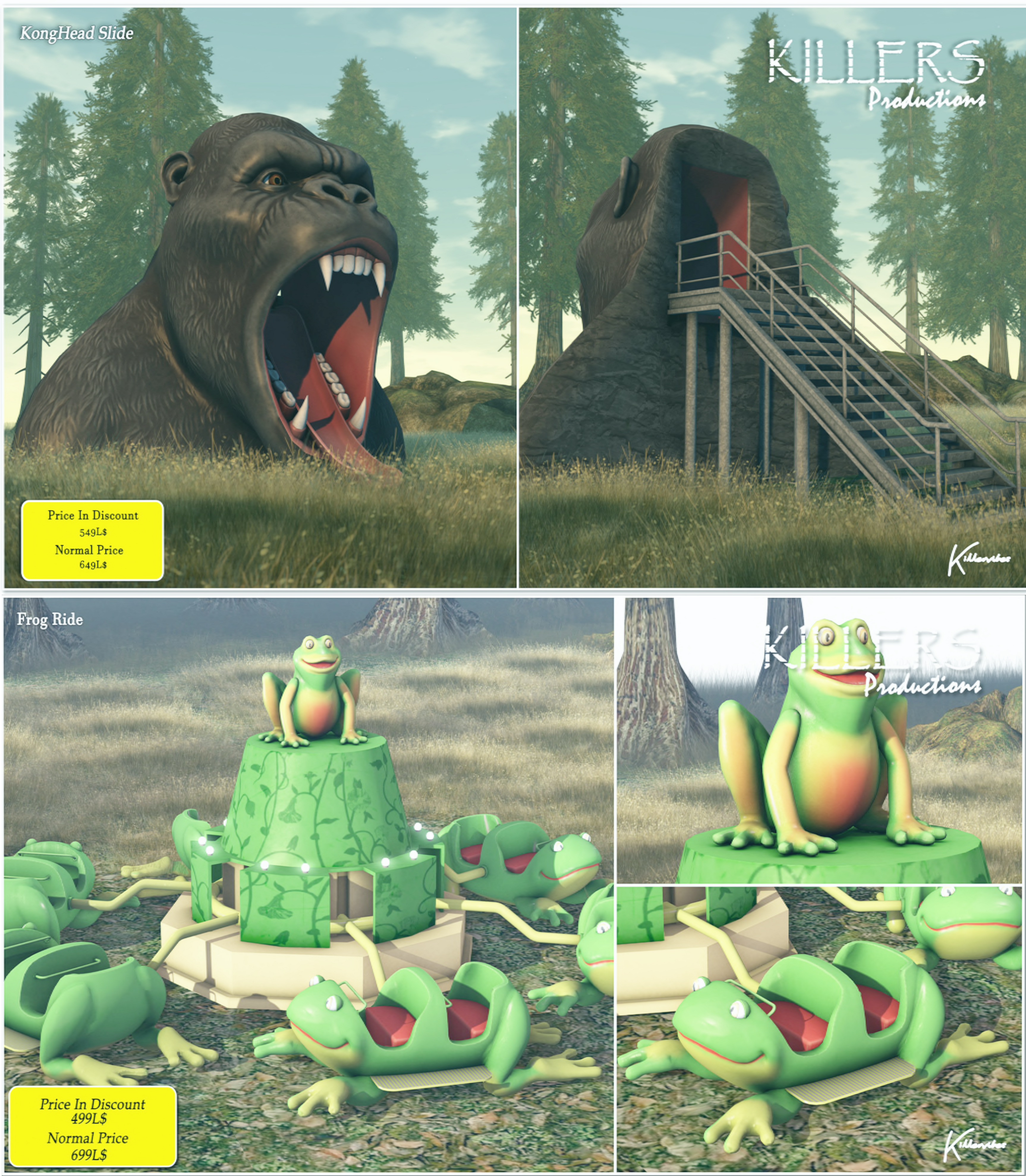 Killers Productions – KongHead Slide & Frog Ride