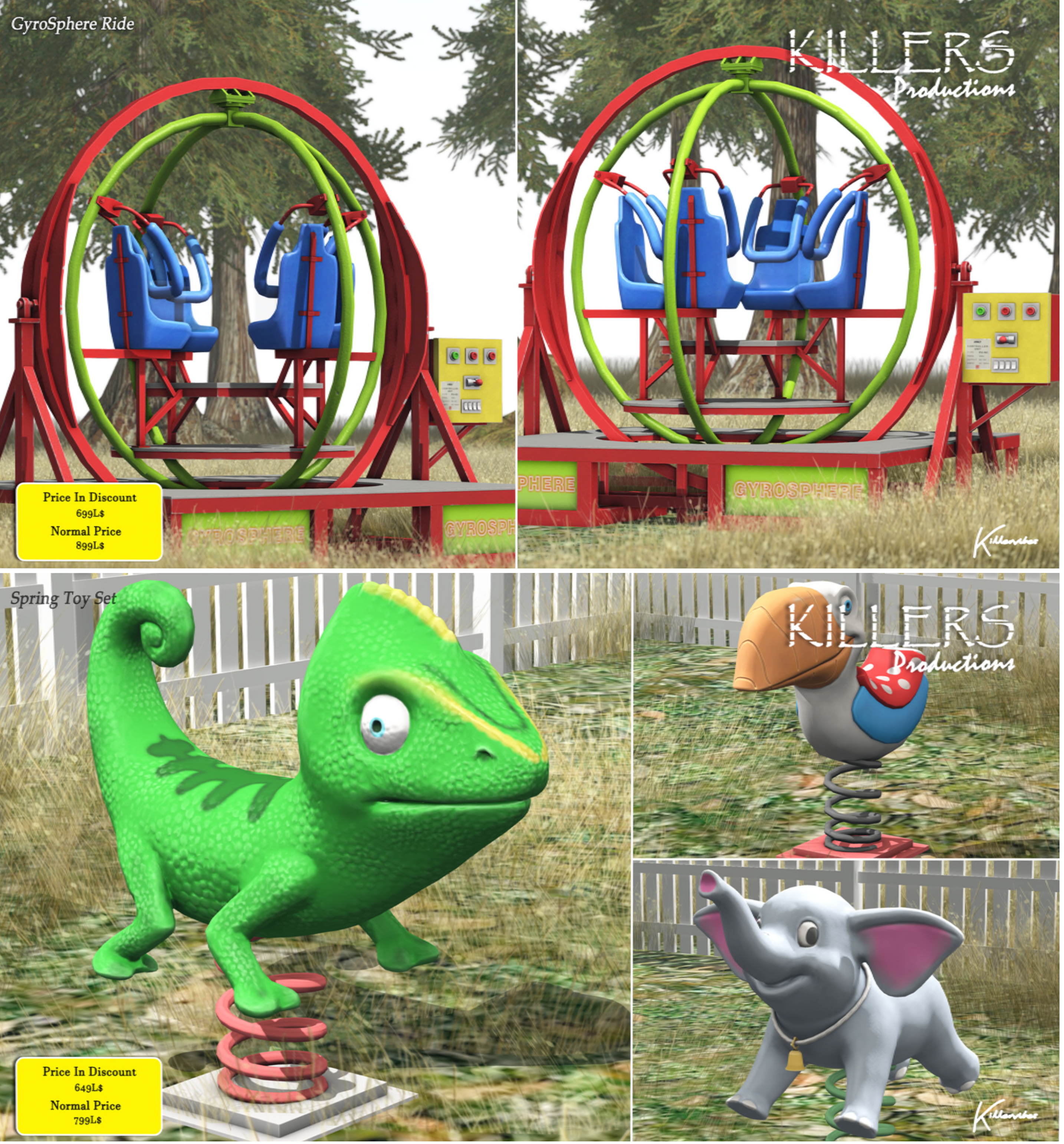 Killers Productions – Gyrosphere Ride & Spring Toy Set