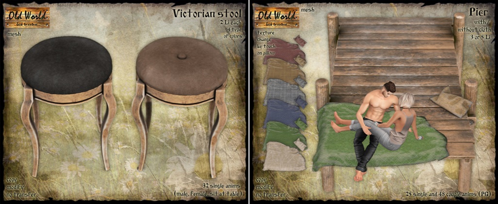 Old World – Victorian Stool & Pier