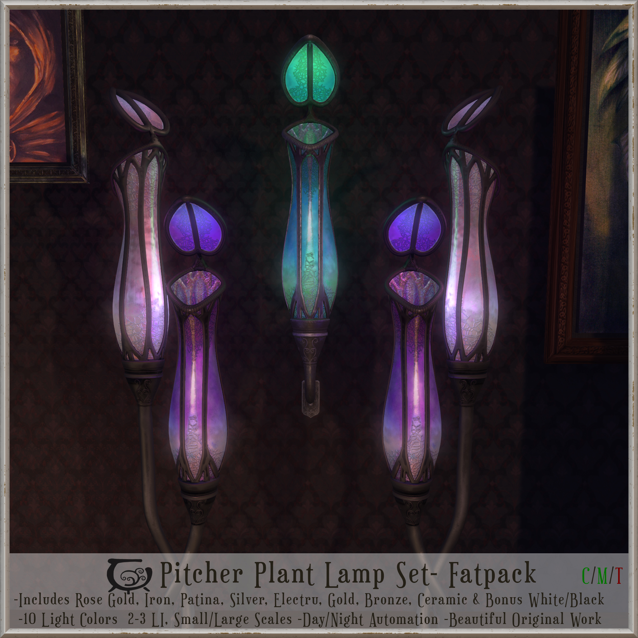 Cerridwen’s Cauldron – Pitcher Plant Lamp Set