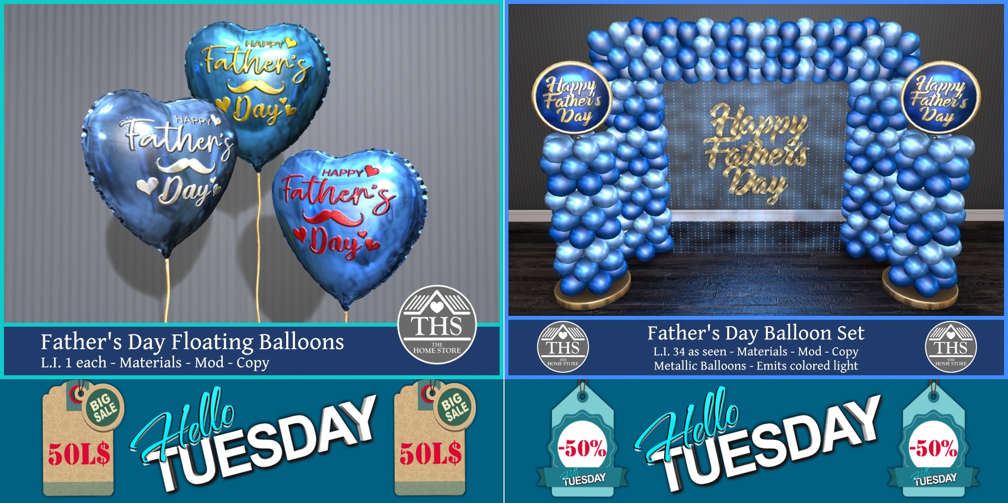 The Home Store – Father’s Day Floating Balloons & Balloon Set