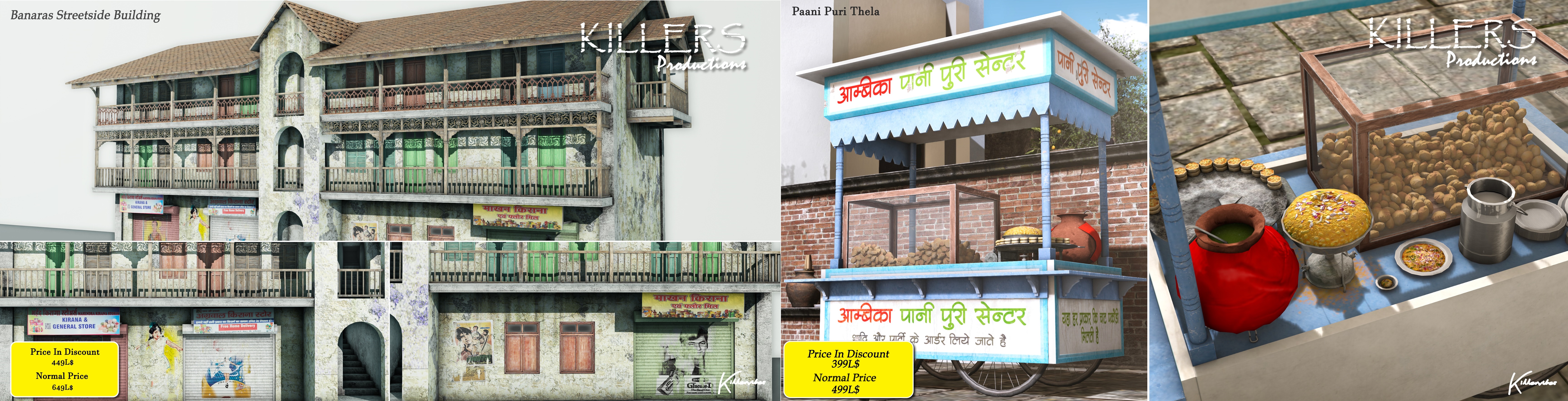 Killer’s Productions – Banaras Streetside Building & Paani Puri Thela