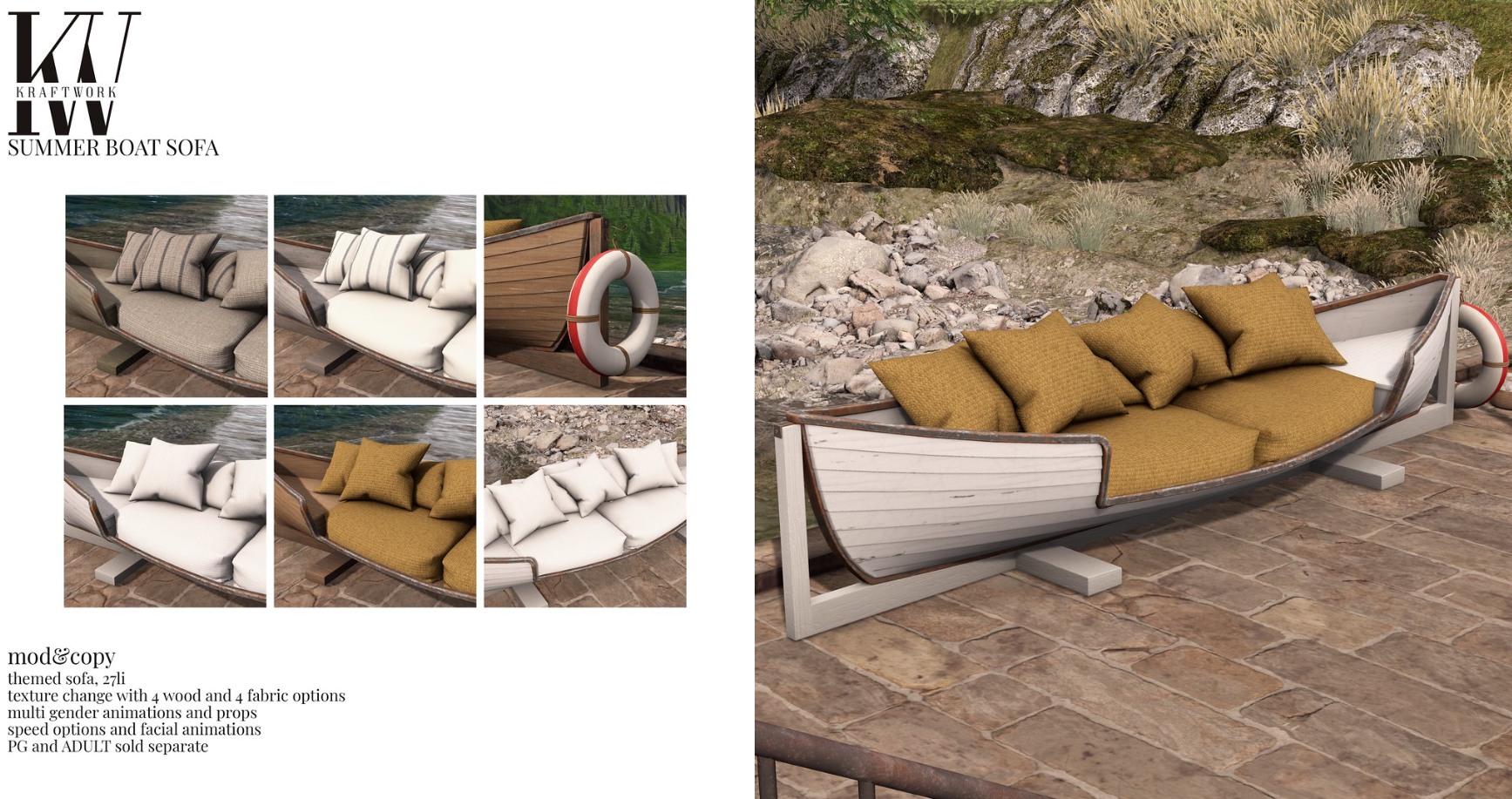 KraftWork – Summer Boat Sofa
