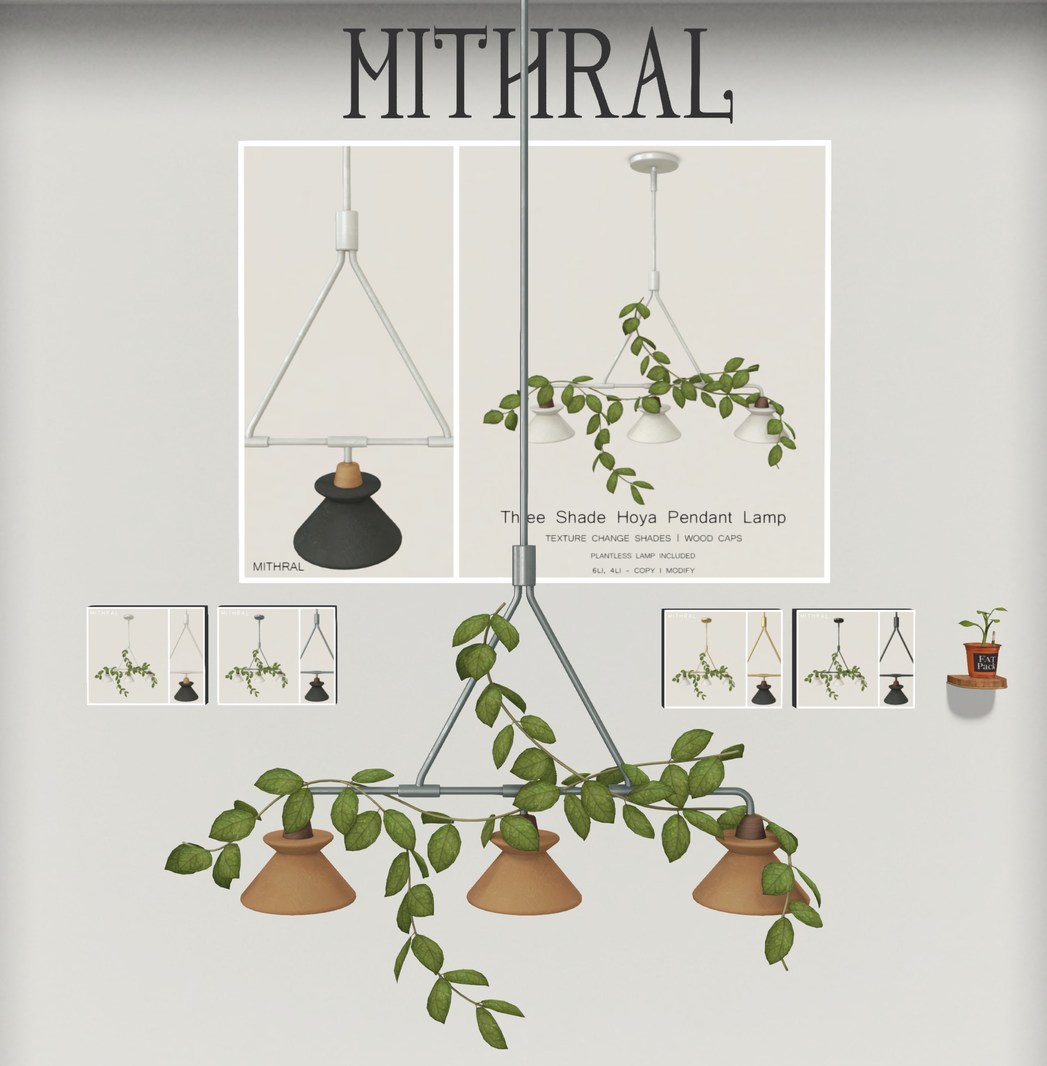 Mithral – Three Shade Hoya Pendant Lamp