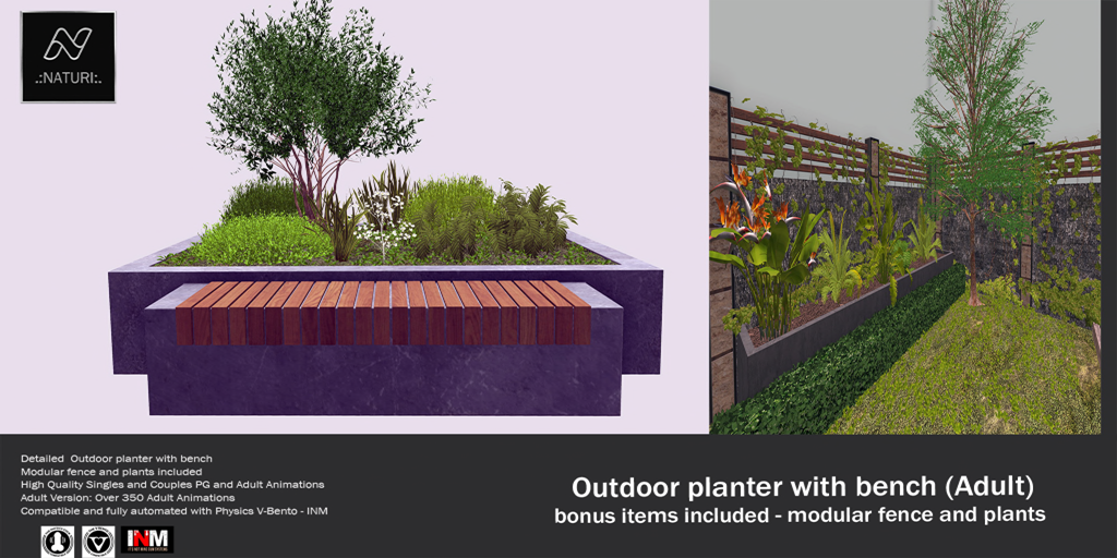 Naturi – Outdoor Planter with Bench