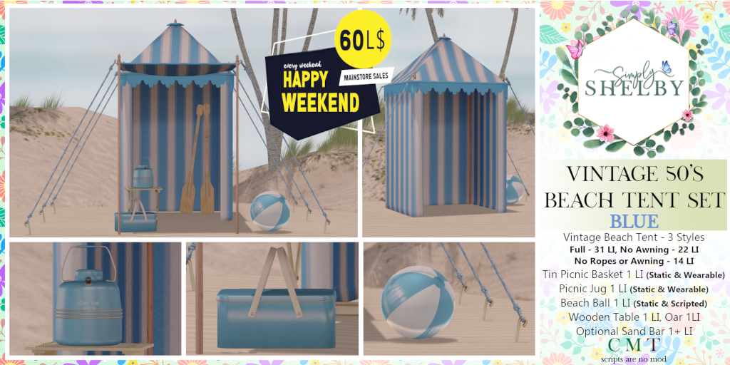 Simply Shelby – Vintage 50’s Beach Tent Set