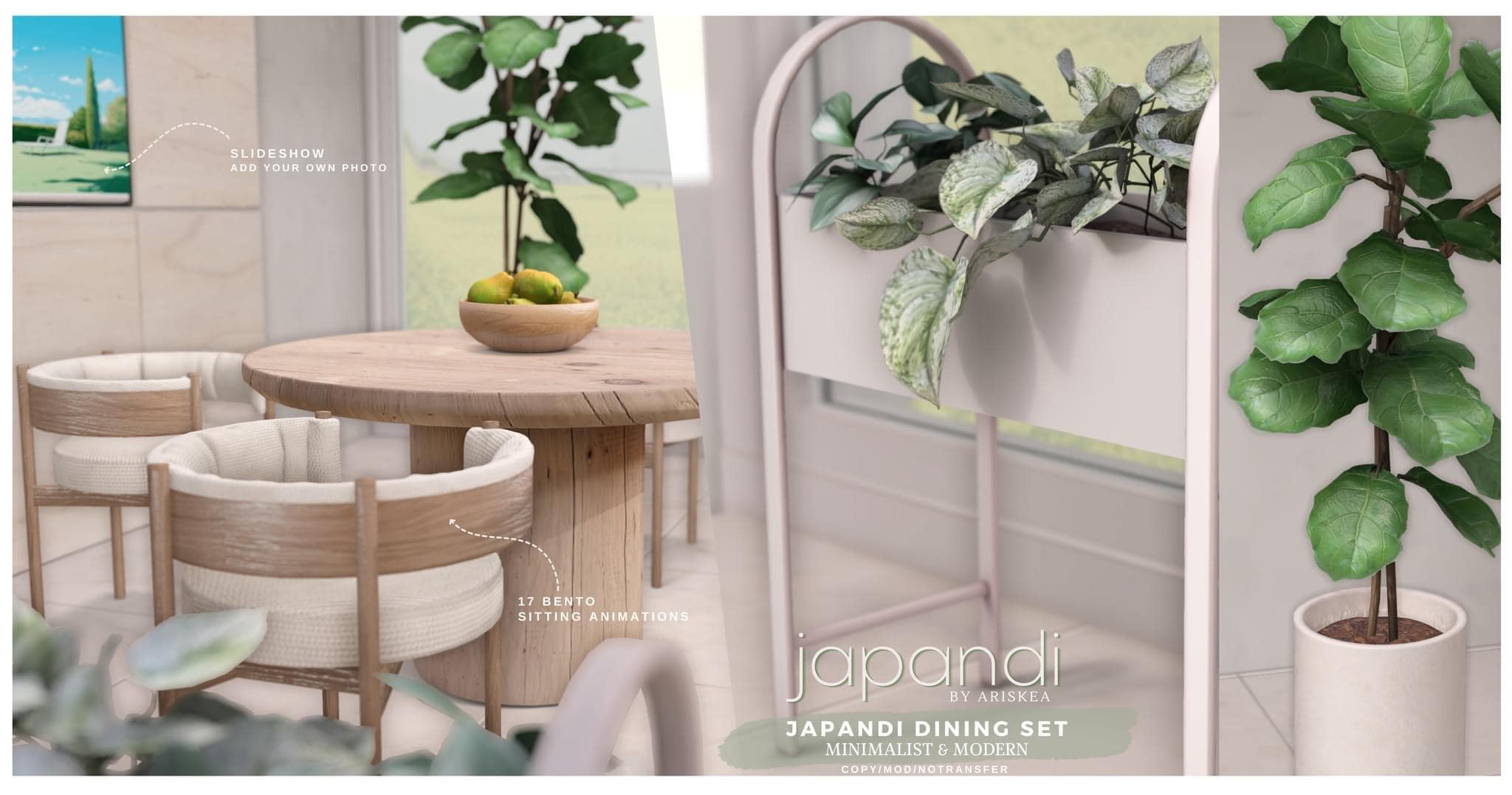 Ariskea – Japandi Dining Set