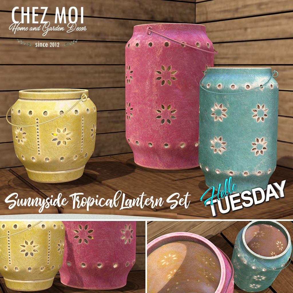 Chez Moi – Sunnyside Tropical Lantern Set