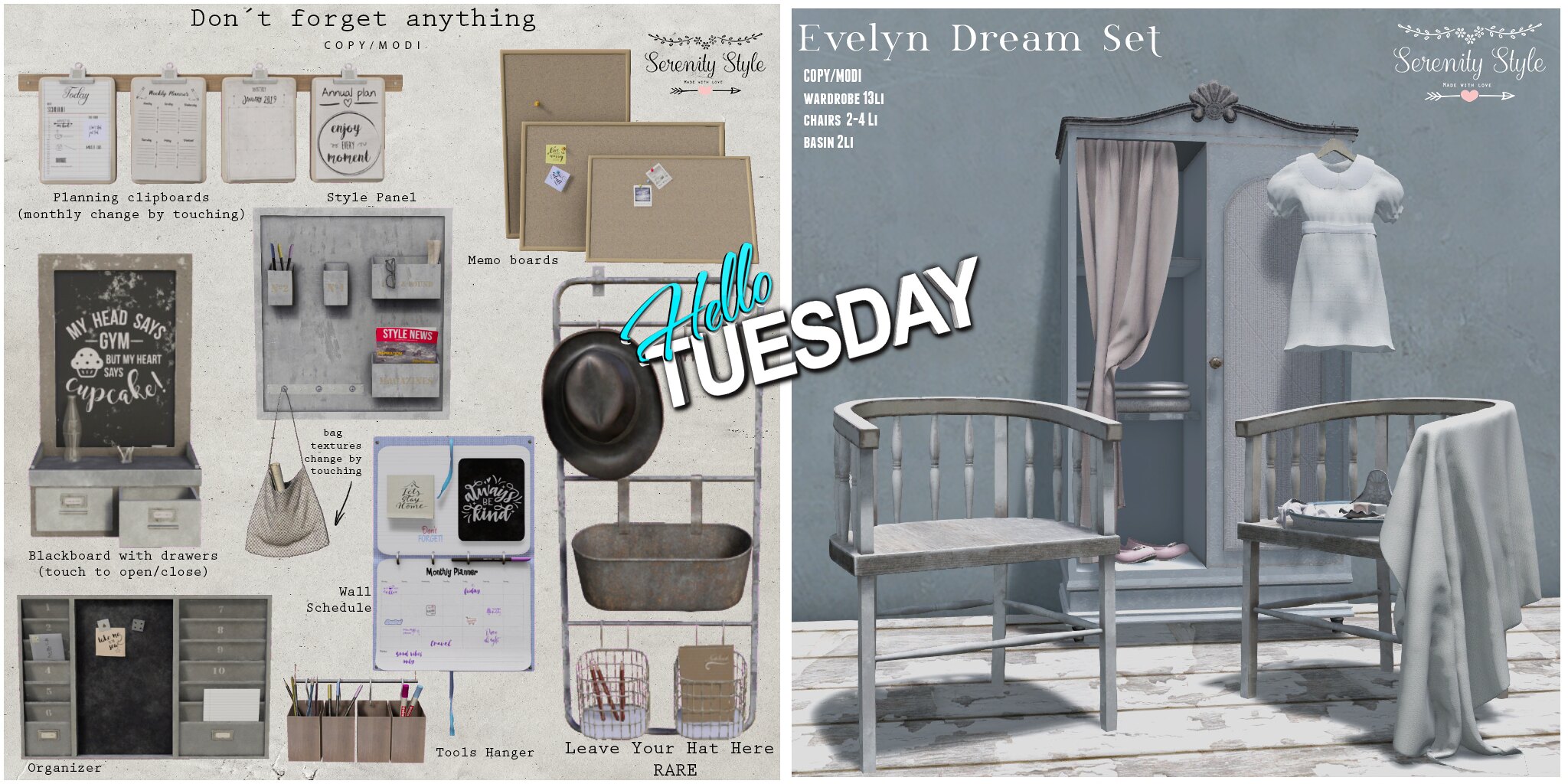 Serenity Style – Evelyn Dream Set and Don’t Forget Anything Collection
