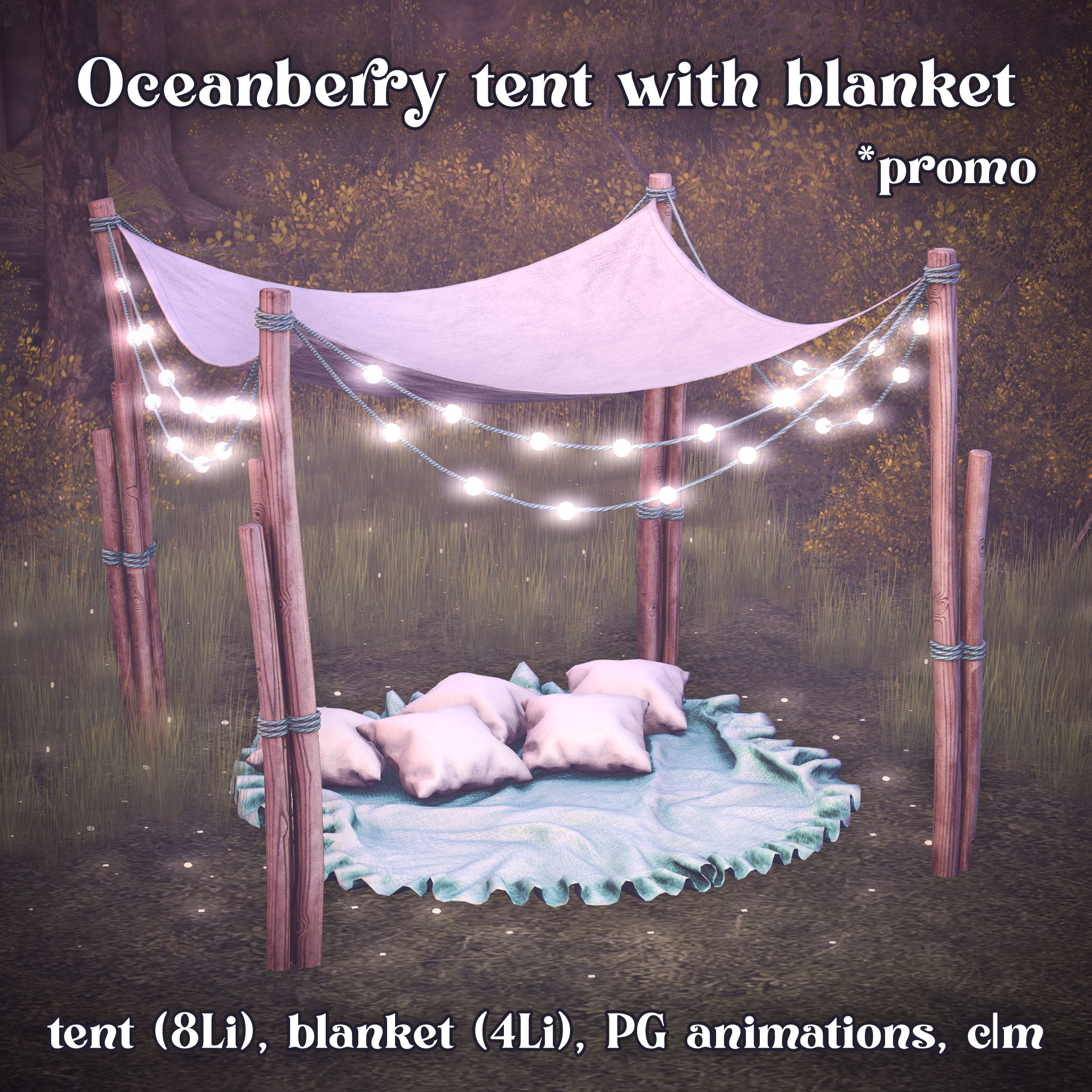 Raindale – Oceanberry Tent With Blanket