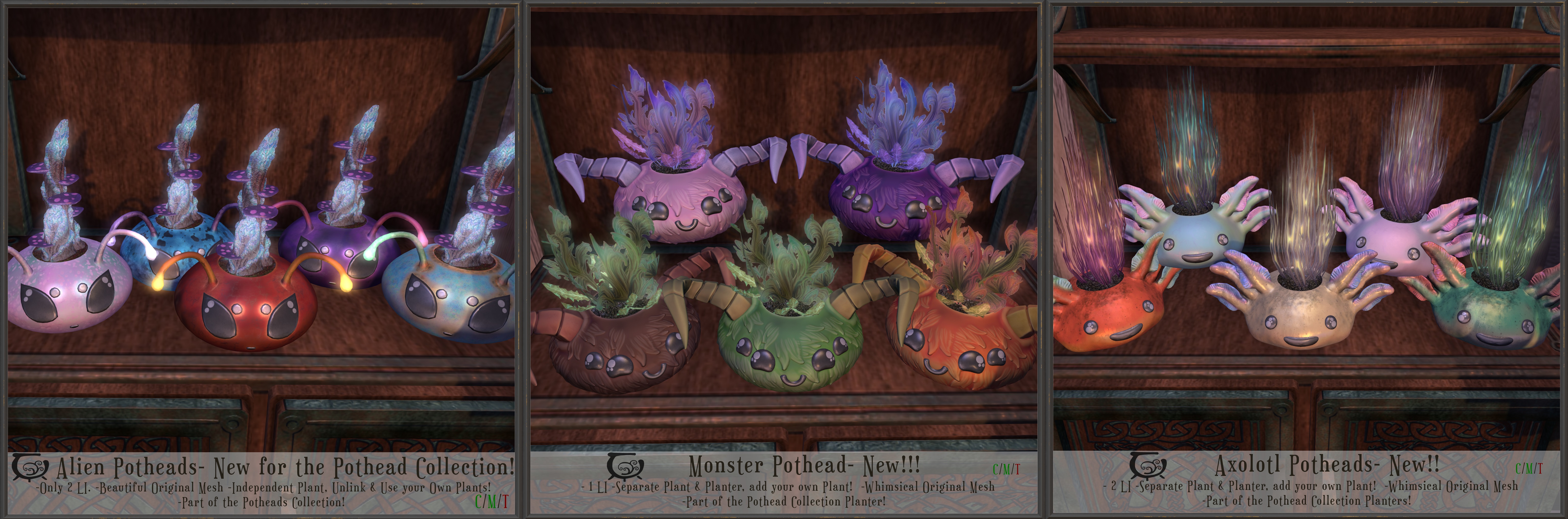 Cerridwen’s Cauldron – Alien, Monster, & Axolotl Potheads