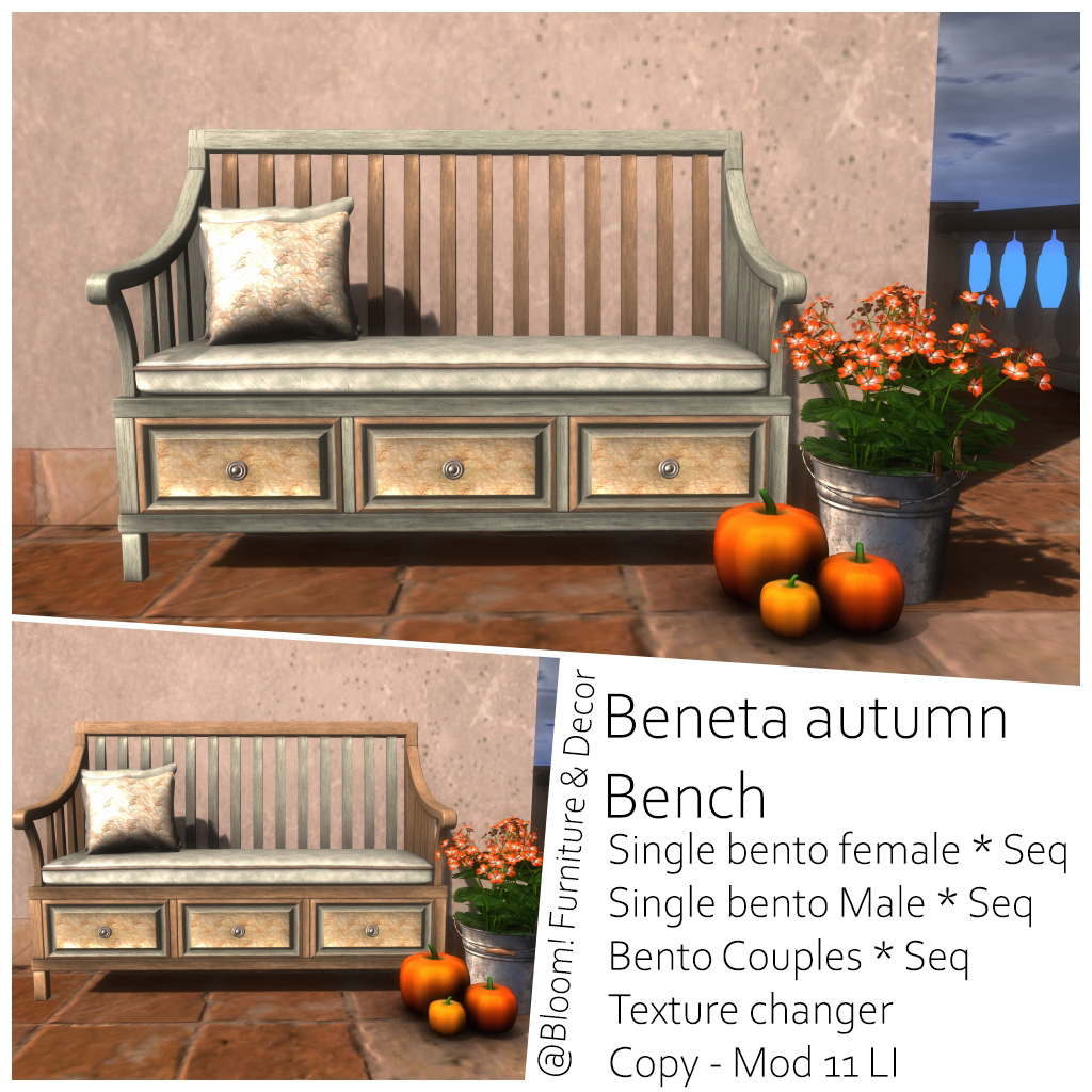 Bloom –Beneta Autumn Bench