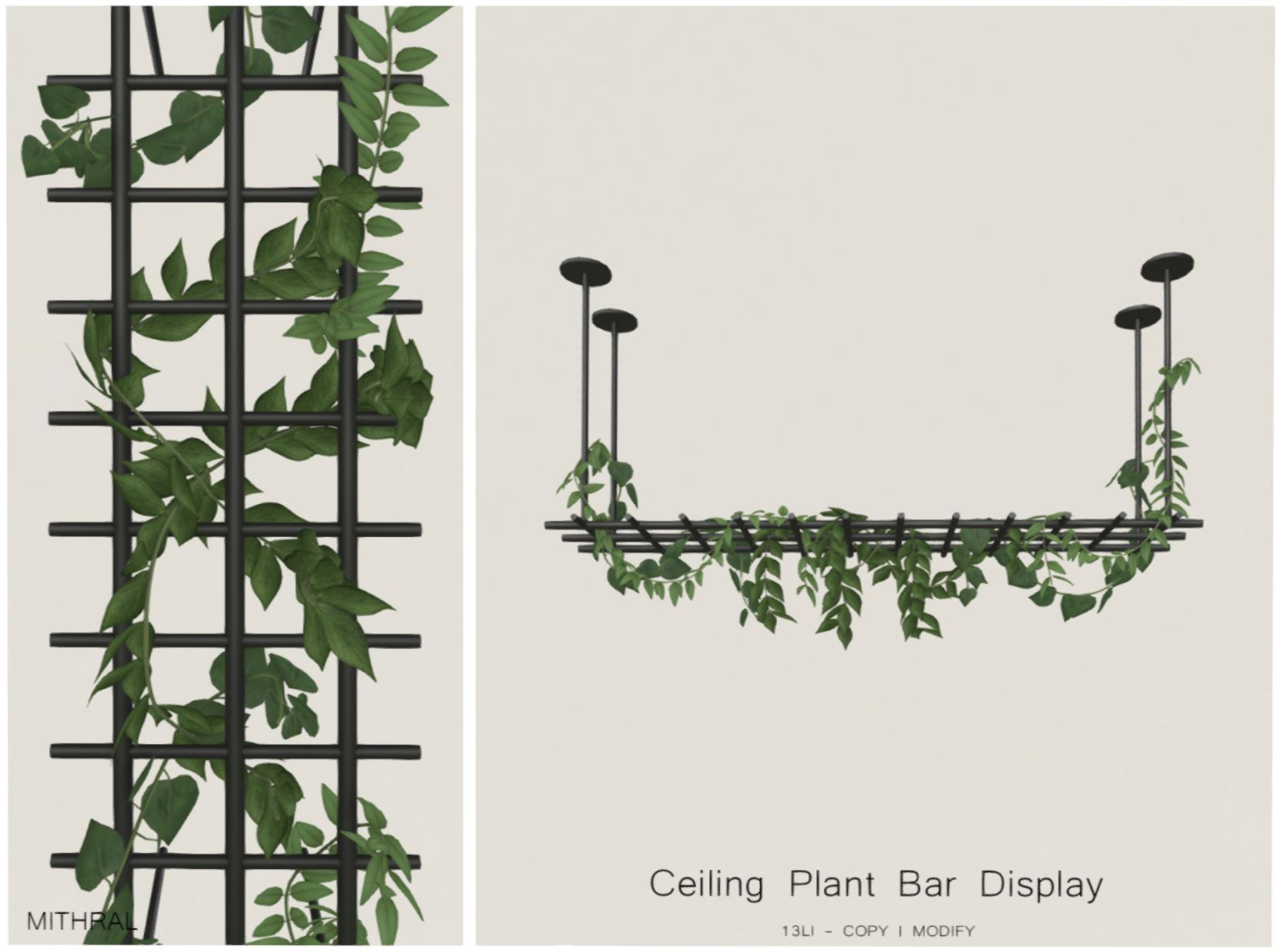 Mithral – Ceiling Plant Bar Display