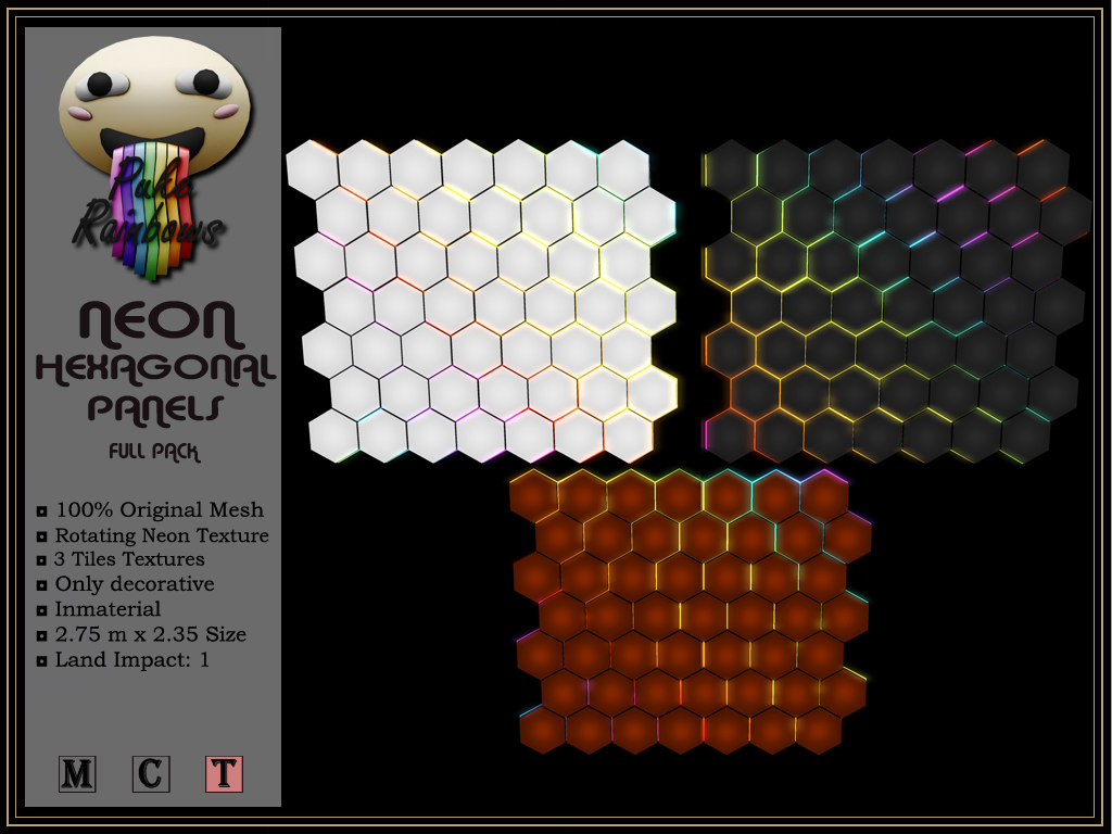 Puke Rainbows – Neon Hexagonal Panels
