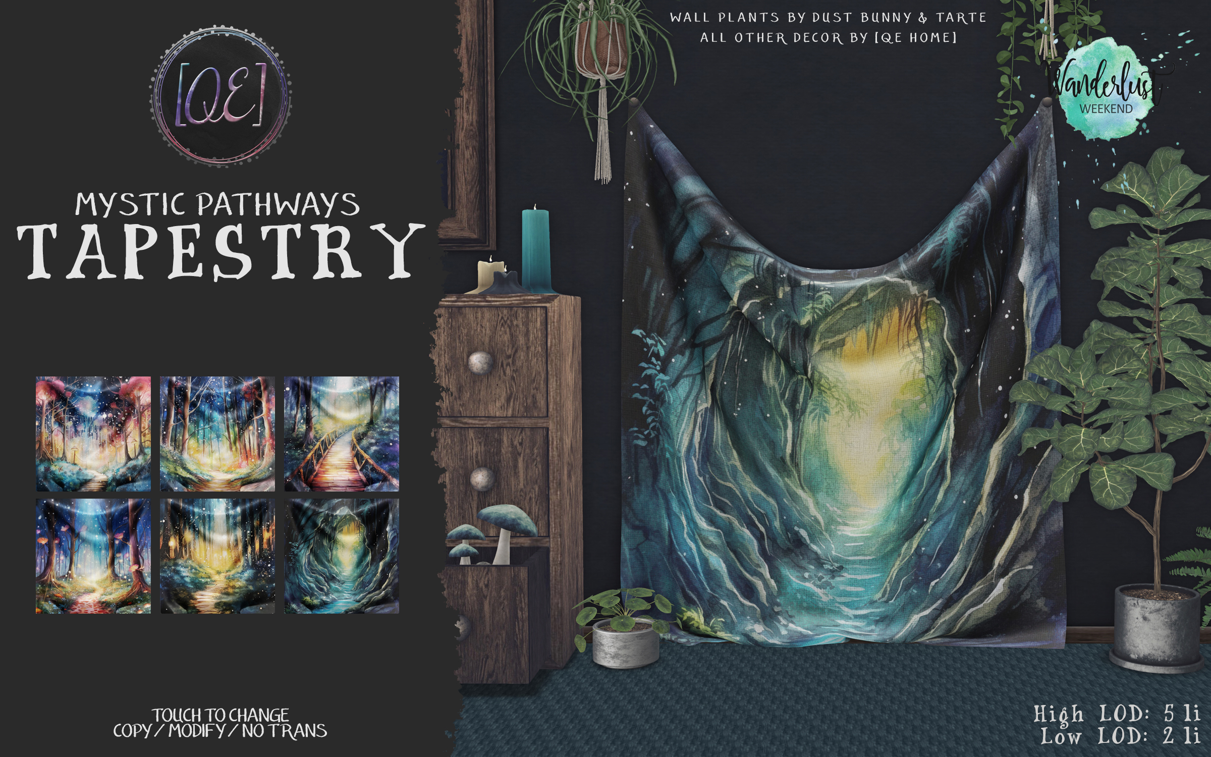 QE Home – Mystic Pathways Tapestry