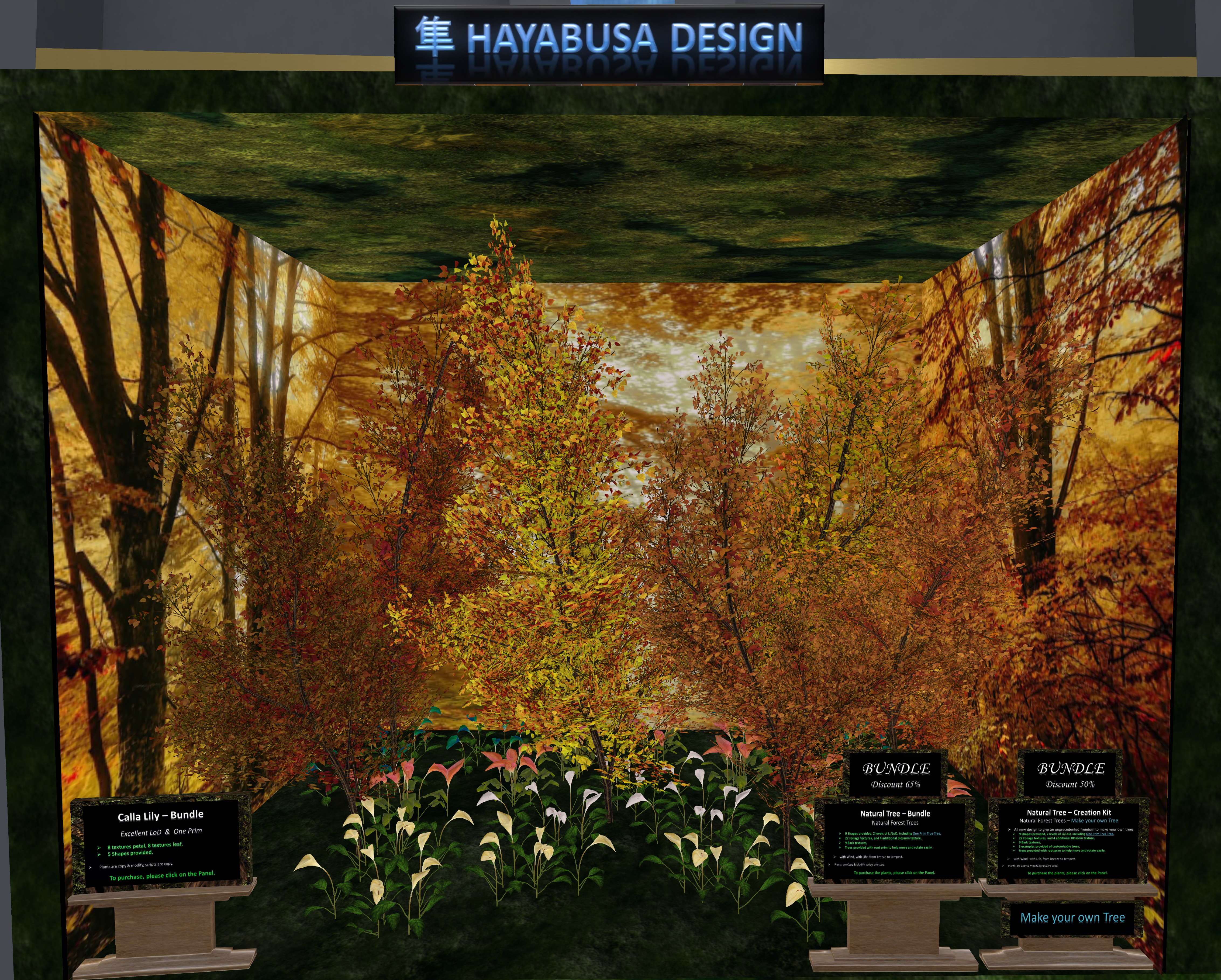 Hayabusa Design – Natural Tree & Calla Lily Bundles