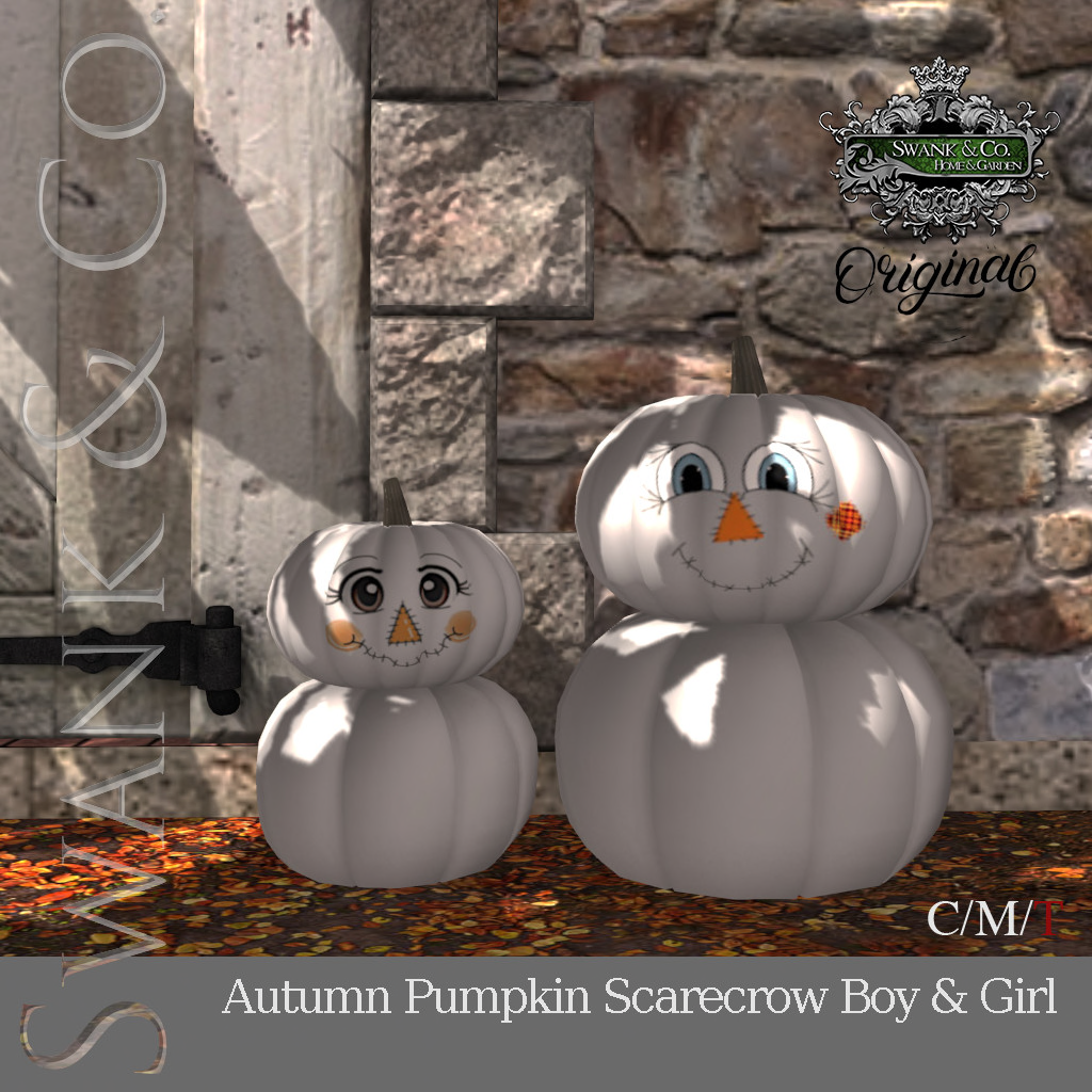 Swank & Co. – Autumn Pumpkin Scarecrow (Boy & Girl)