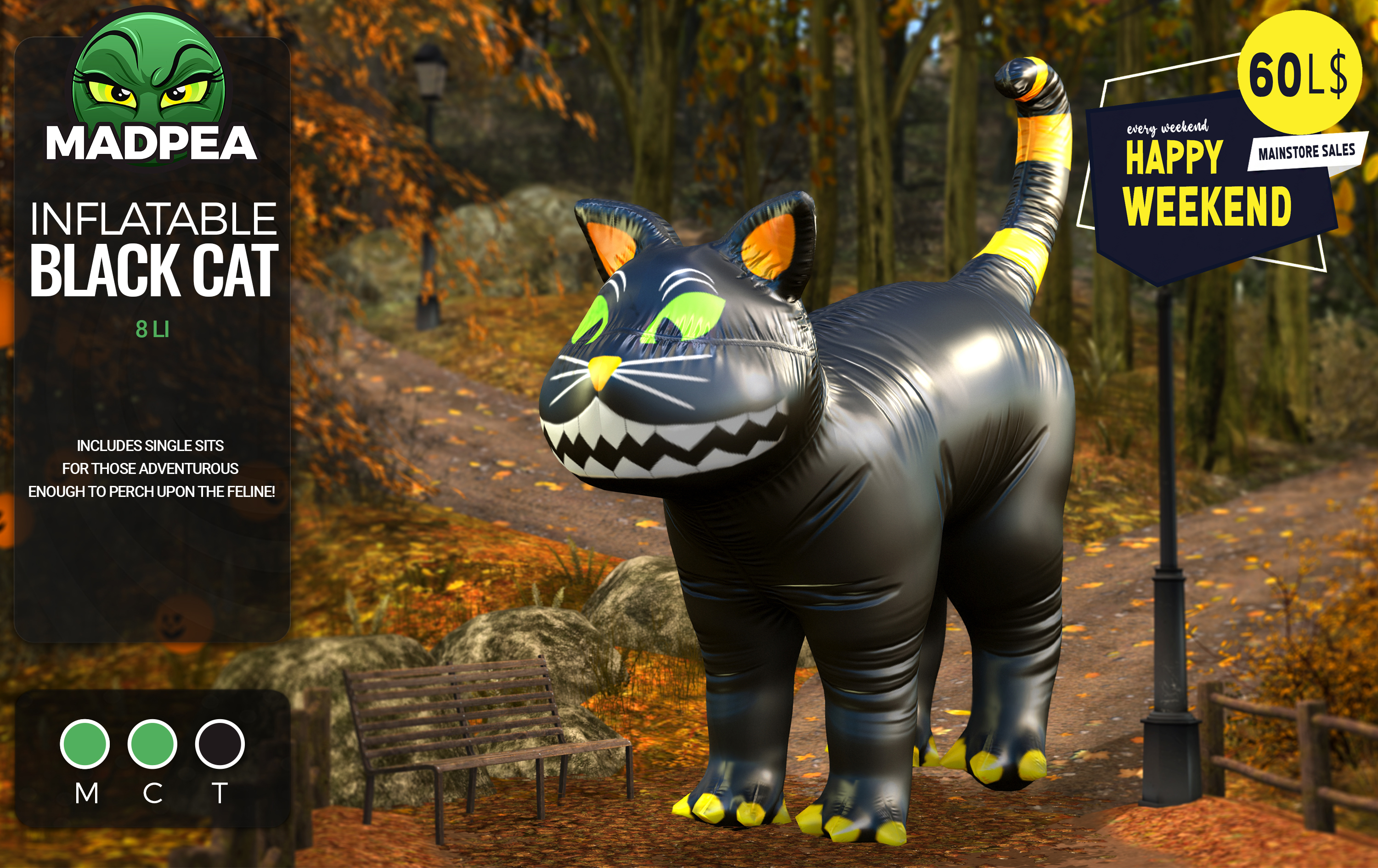 MadPea – Inflatable Black Cat