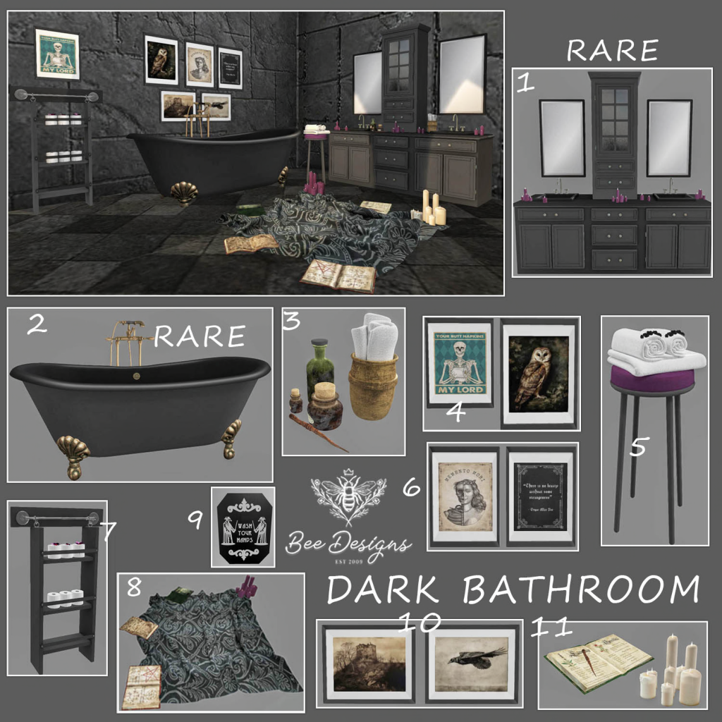 Bee Designs – Dark Bathroom & Sweet Autumn Tree House