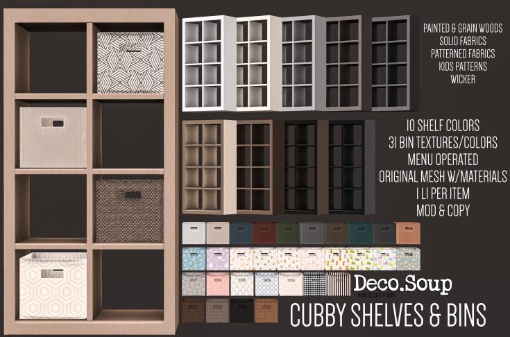 Deco Soup – Cubby Shelves & Bins