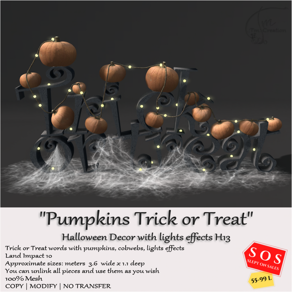 TM Creation – “Pumpkins Trick or Treat” Halloween Decor
