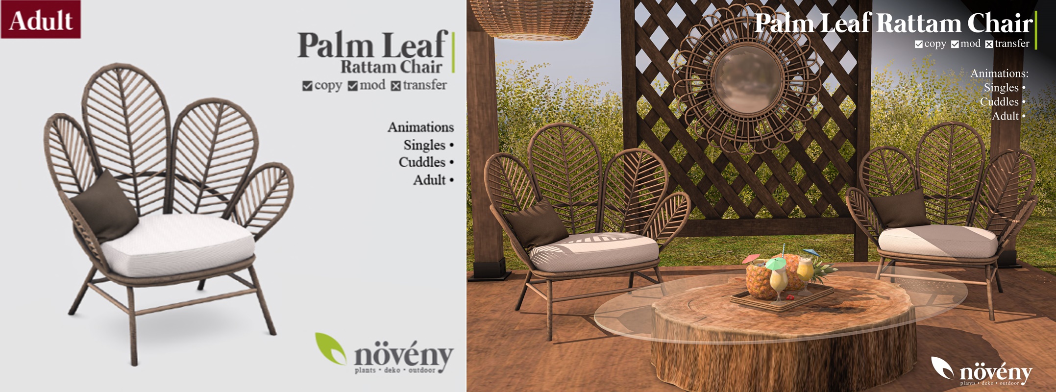 Noveny – Palm Leaf Rattam Chair