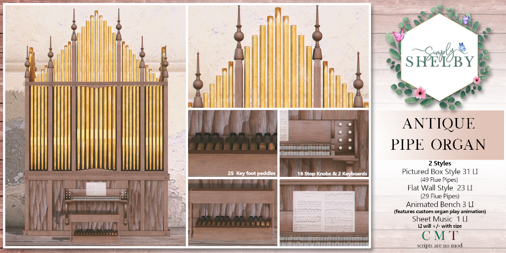 Simply Shelby – Antique Pipe Organ