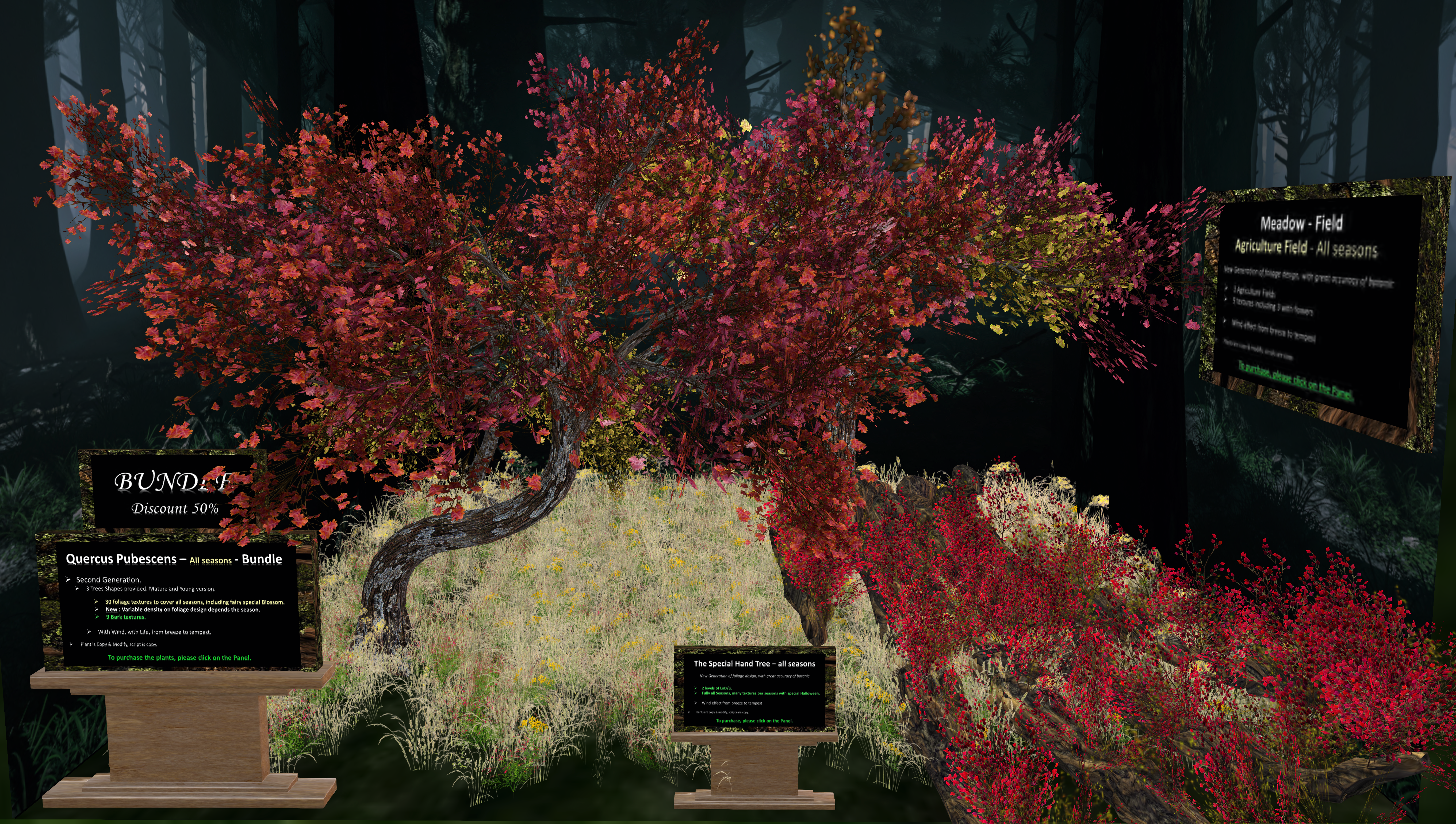 Hayabusa Design – Quercus Pubescens Bundle, Meadow Agriculture Bundle, & The Special Hand Tree