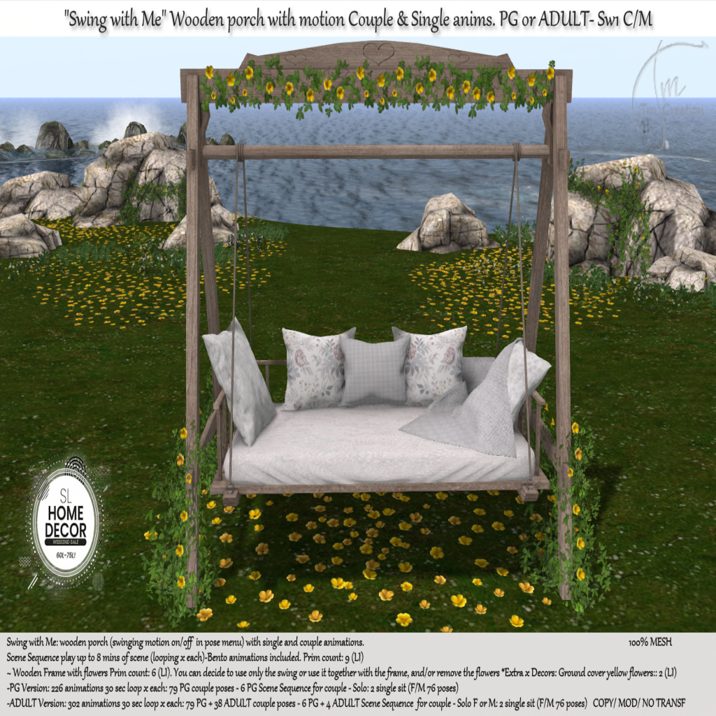 TM Creation – “Swing with Me” Wooden Porch