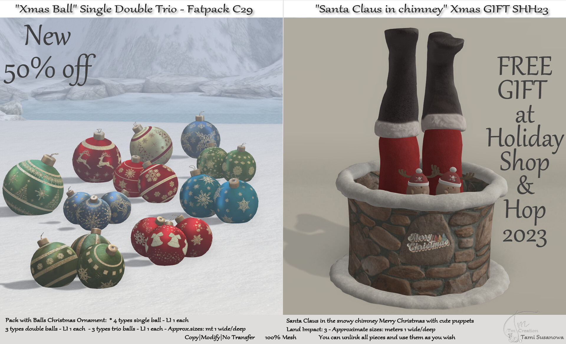 Tm Creation – “Santa Claus in chimney” Xmas GIFT