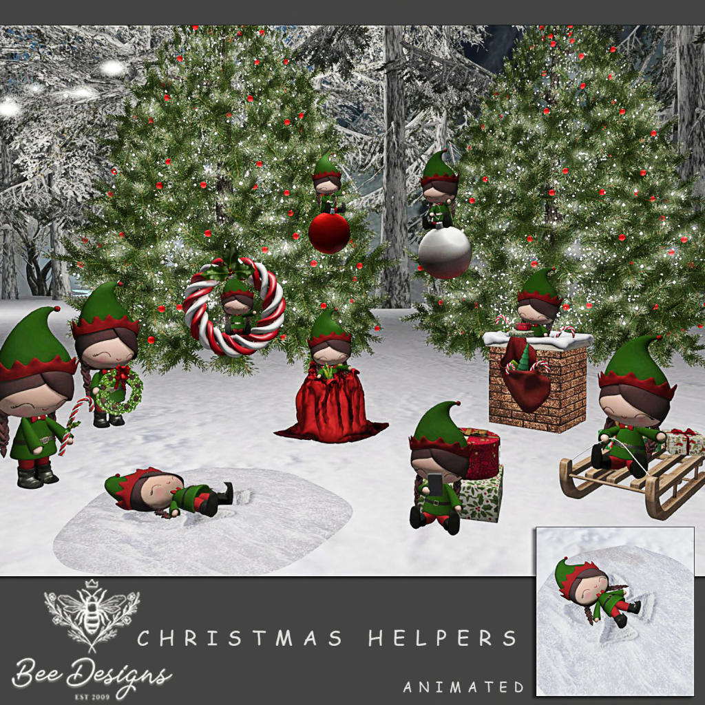 Bee Designs – Christmas Cabin and Christmas Helpers