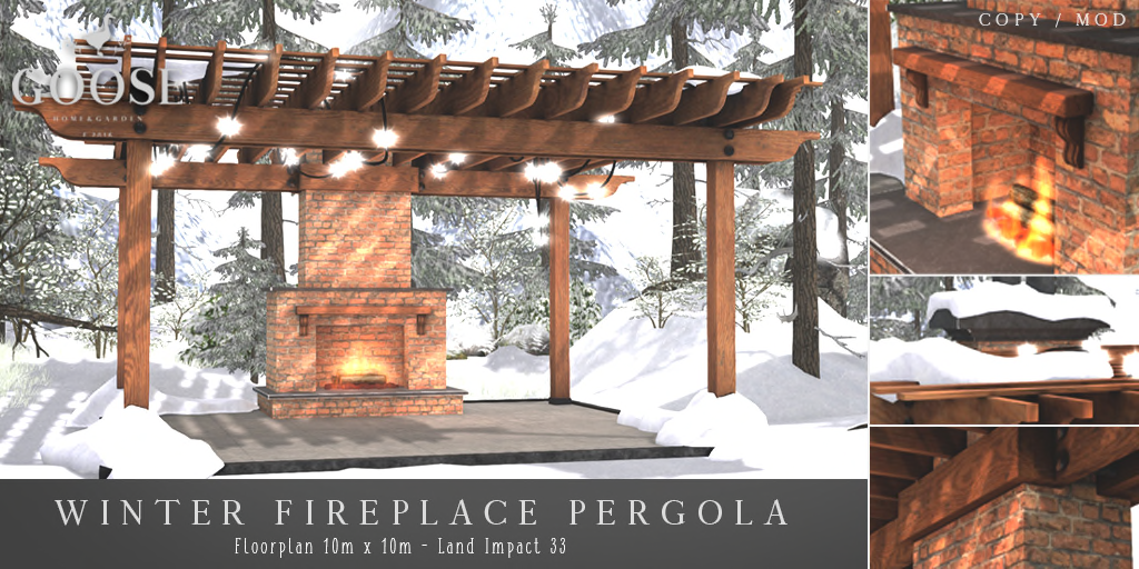 Goose – Winter Fireplace Pergola
