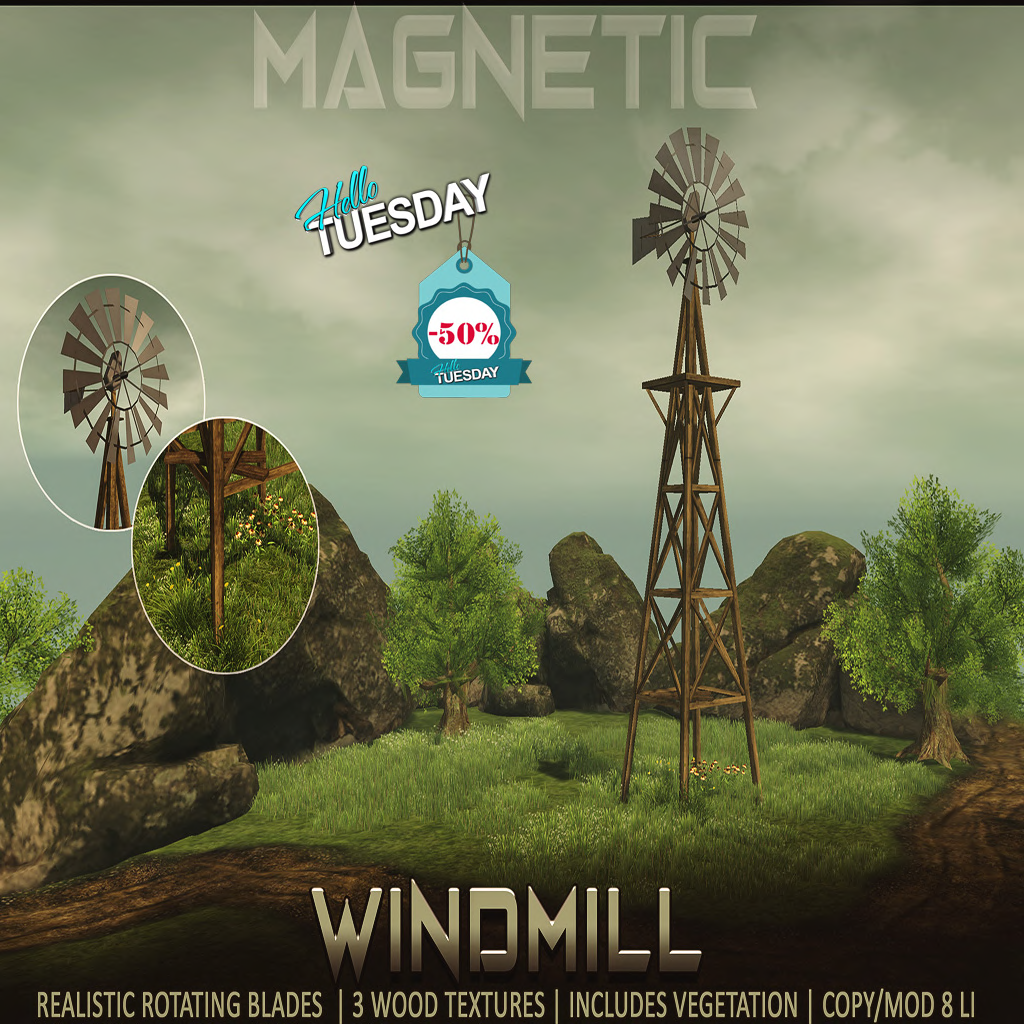 Magnetic – Windmill & Holding Hands Statue