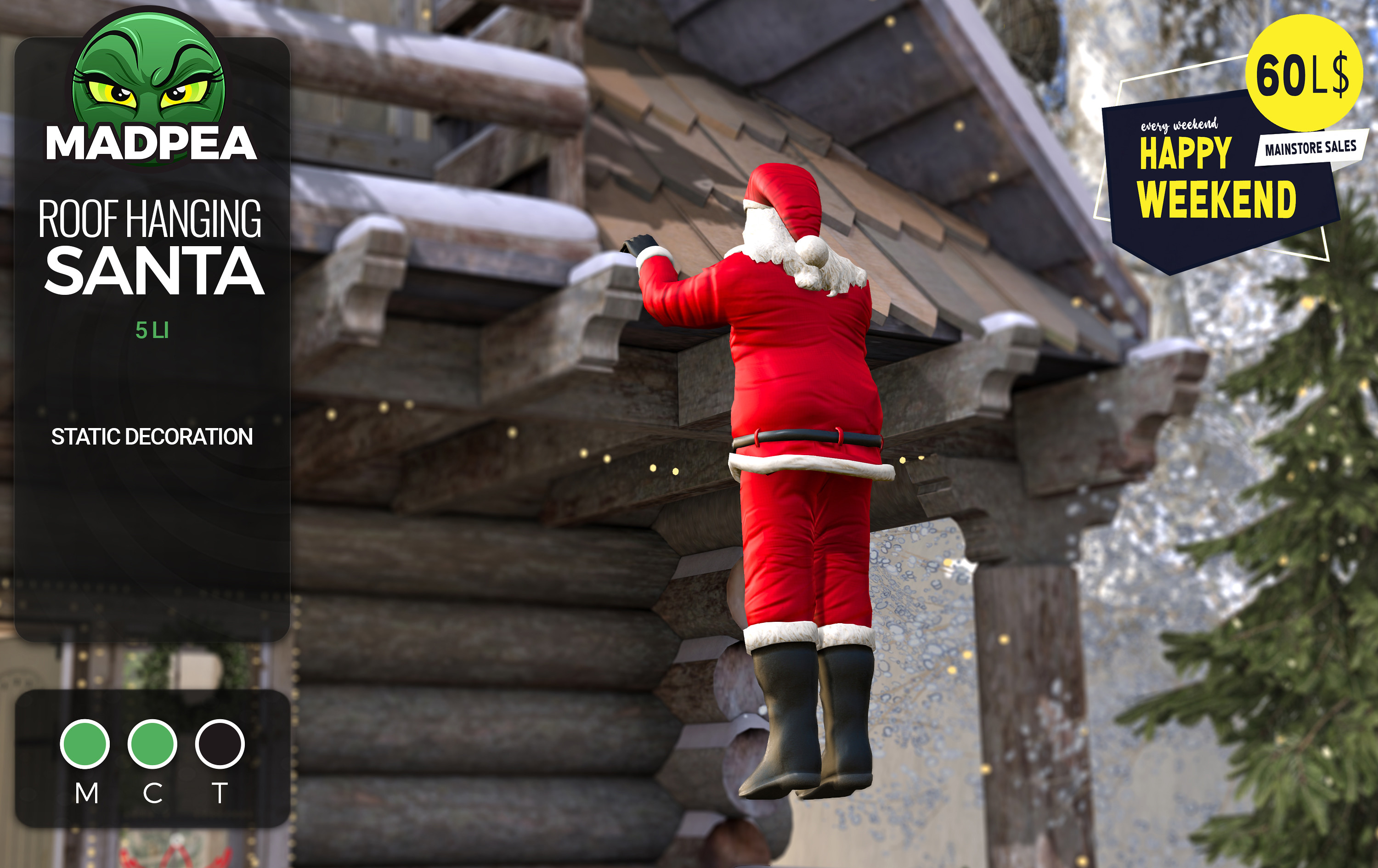 MadPea – Roof Hanging Santa