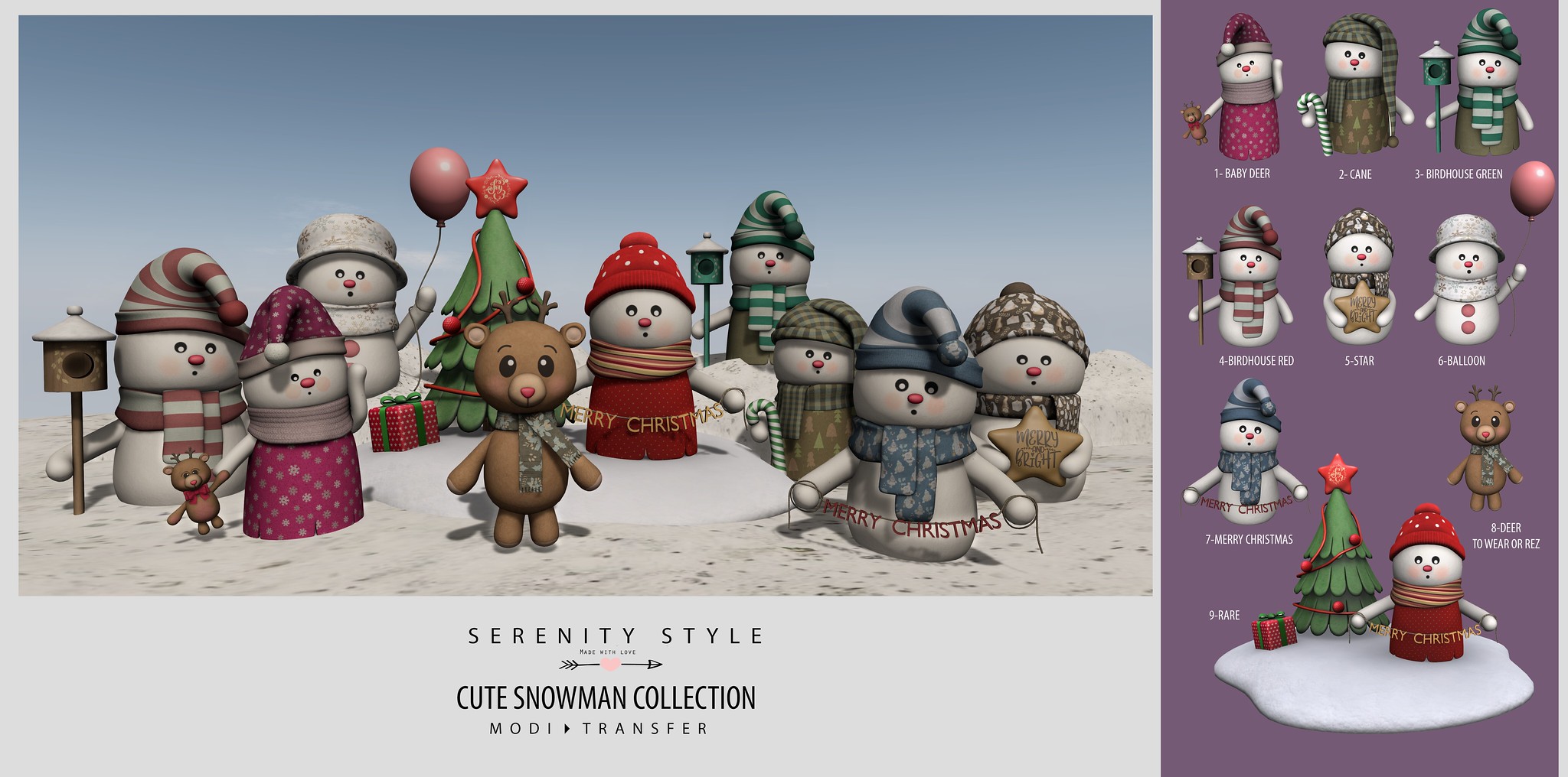 Serenity Style – Cute Snowman Collection