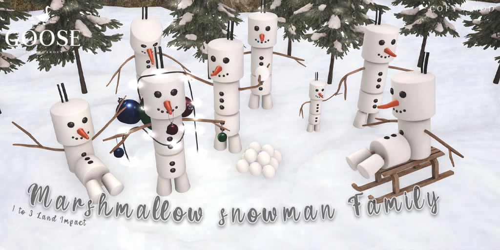 Goose – Marshmallow Snowman Family
