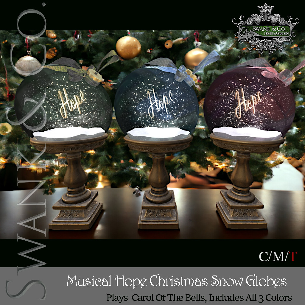 Swank & Co. – Musical Hope Christmas Snow Globes